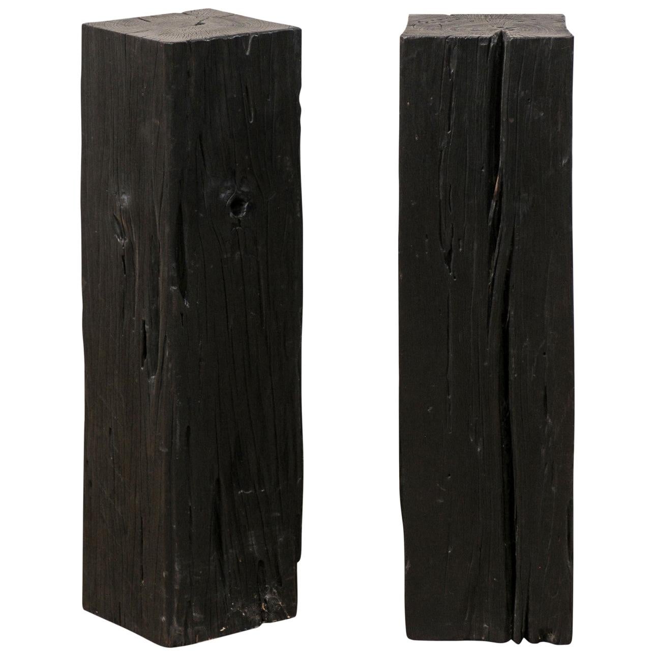 Dark shop wood pedestal