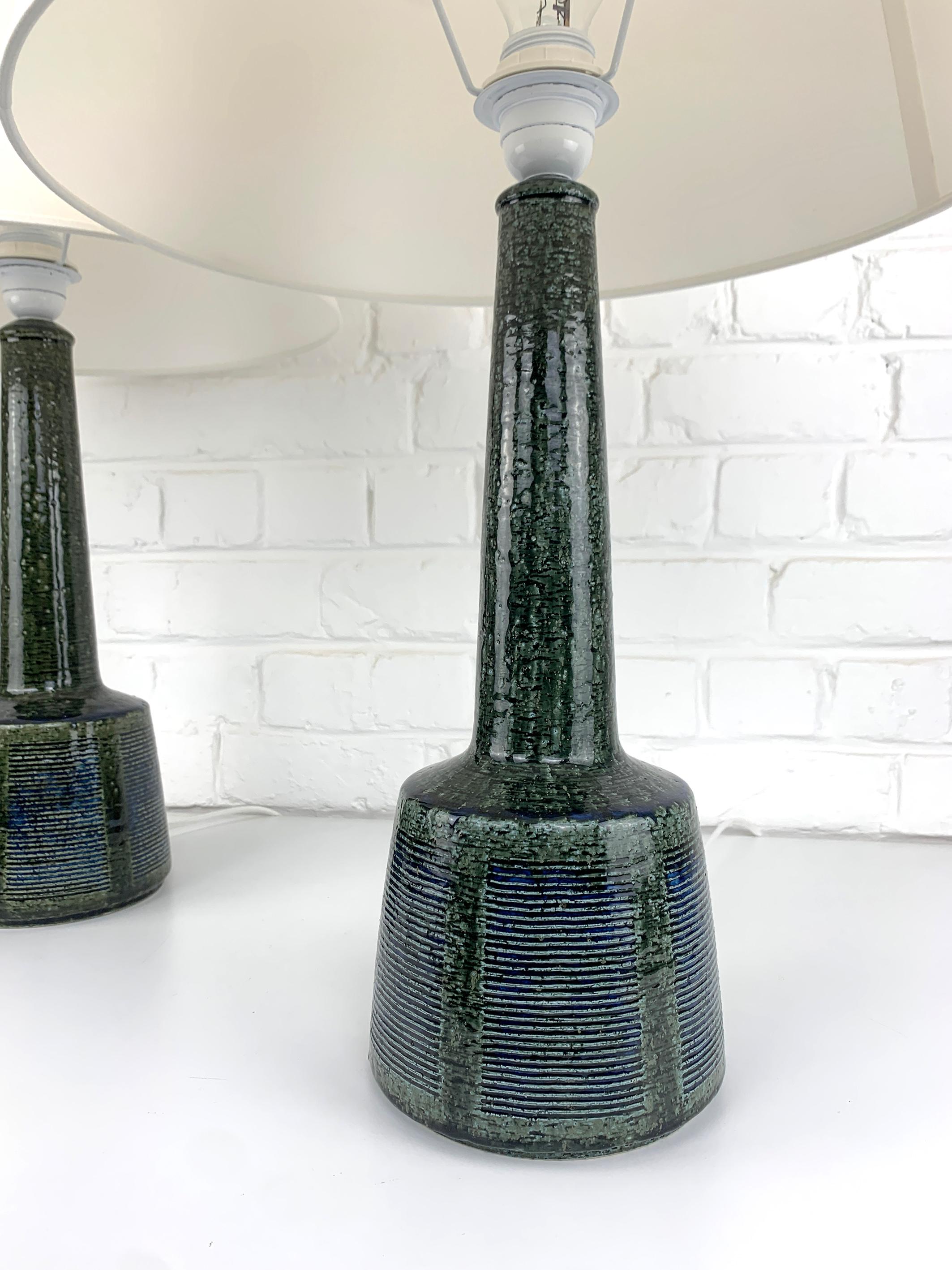 Pair of Tall Ceramic Table Lamps by Palshus, Design by Esben Klint for Le Klint 3