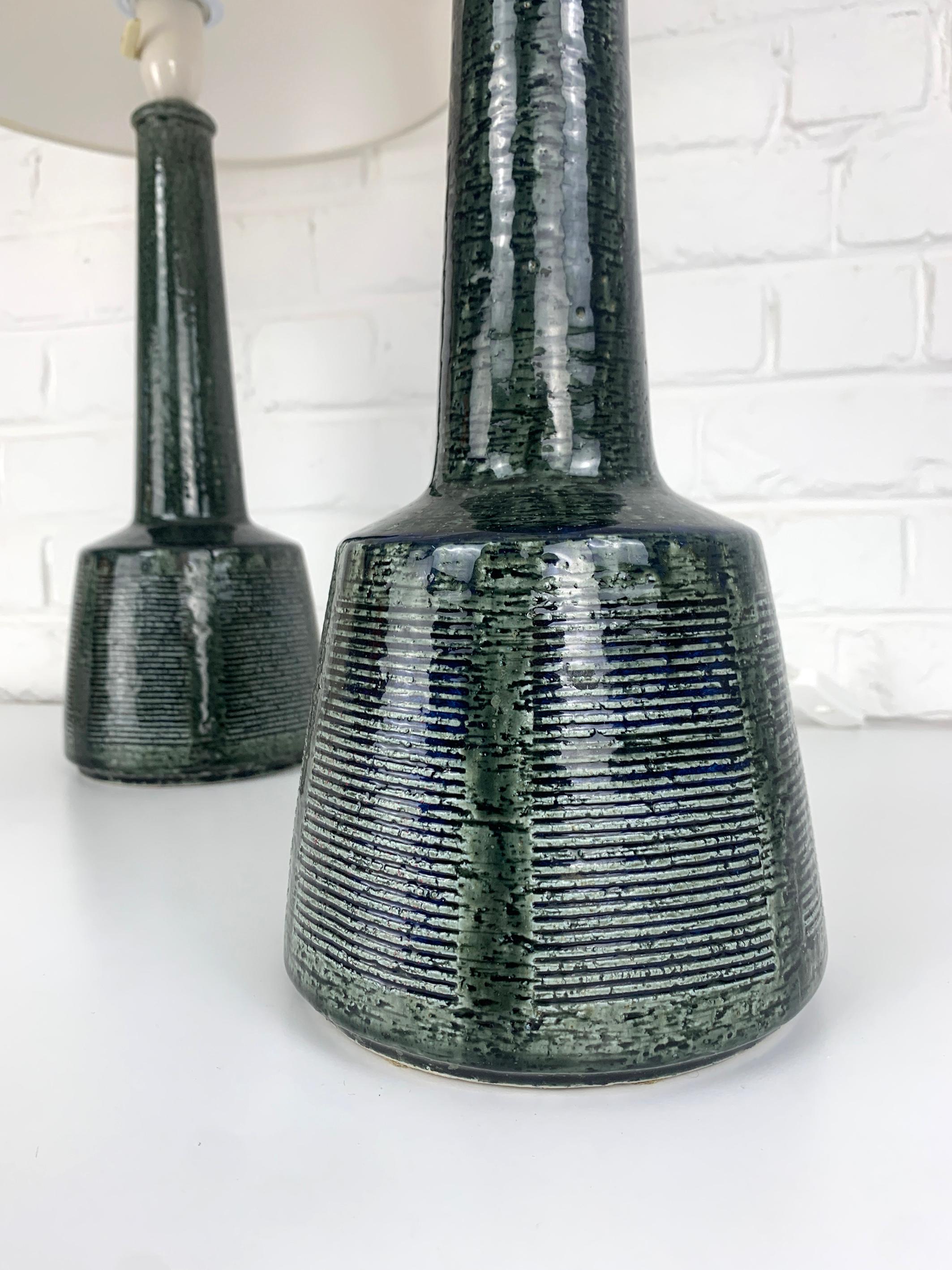Paire de lampes de table hautes en céramique de Palshus, design d'Esben Klint pour Le Klint 2