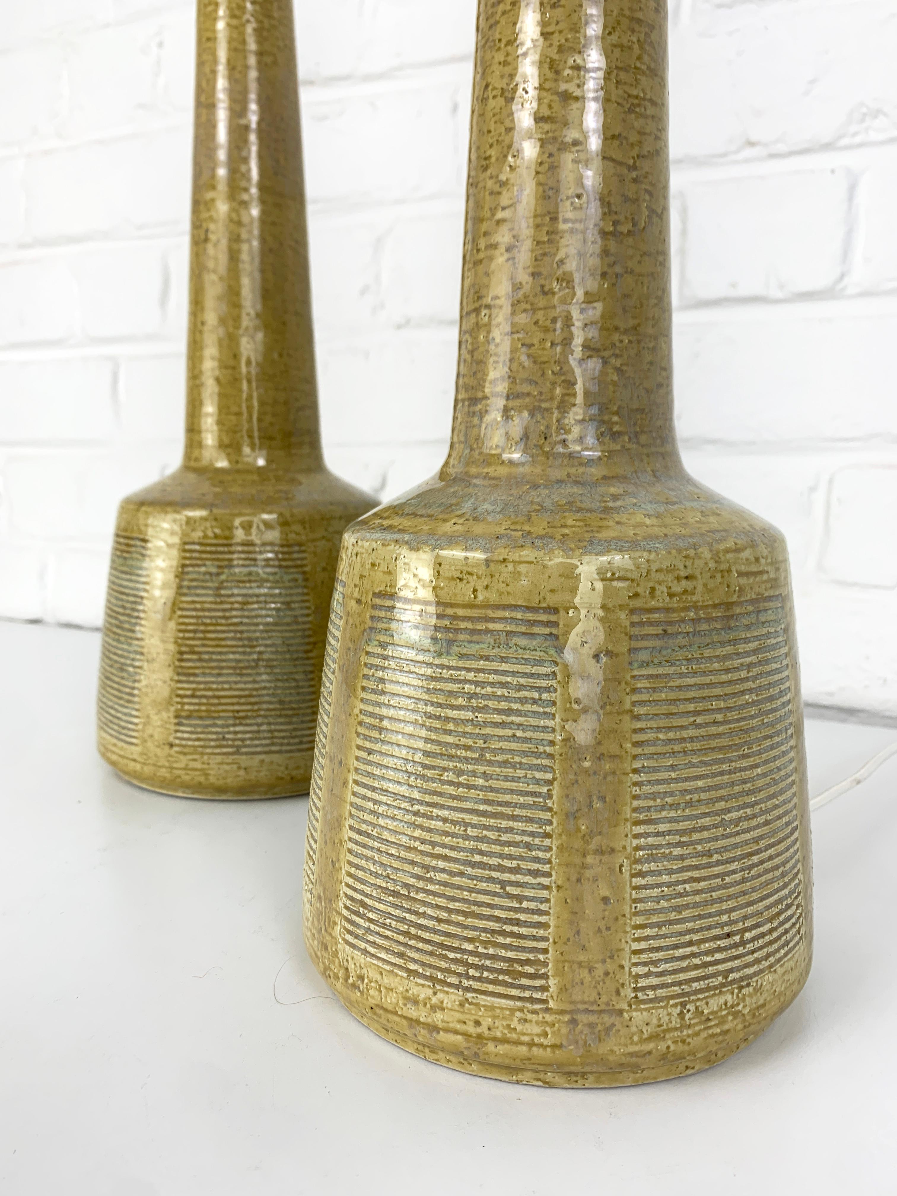 Pair of Tall Ceramic Table Lamps by Palshus, Design by Esben Klint for Le Klint For Sale 3