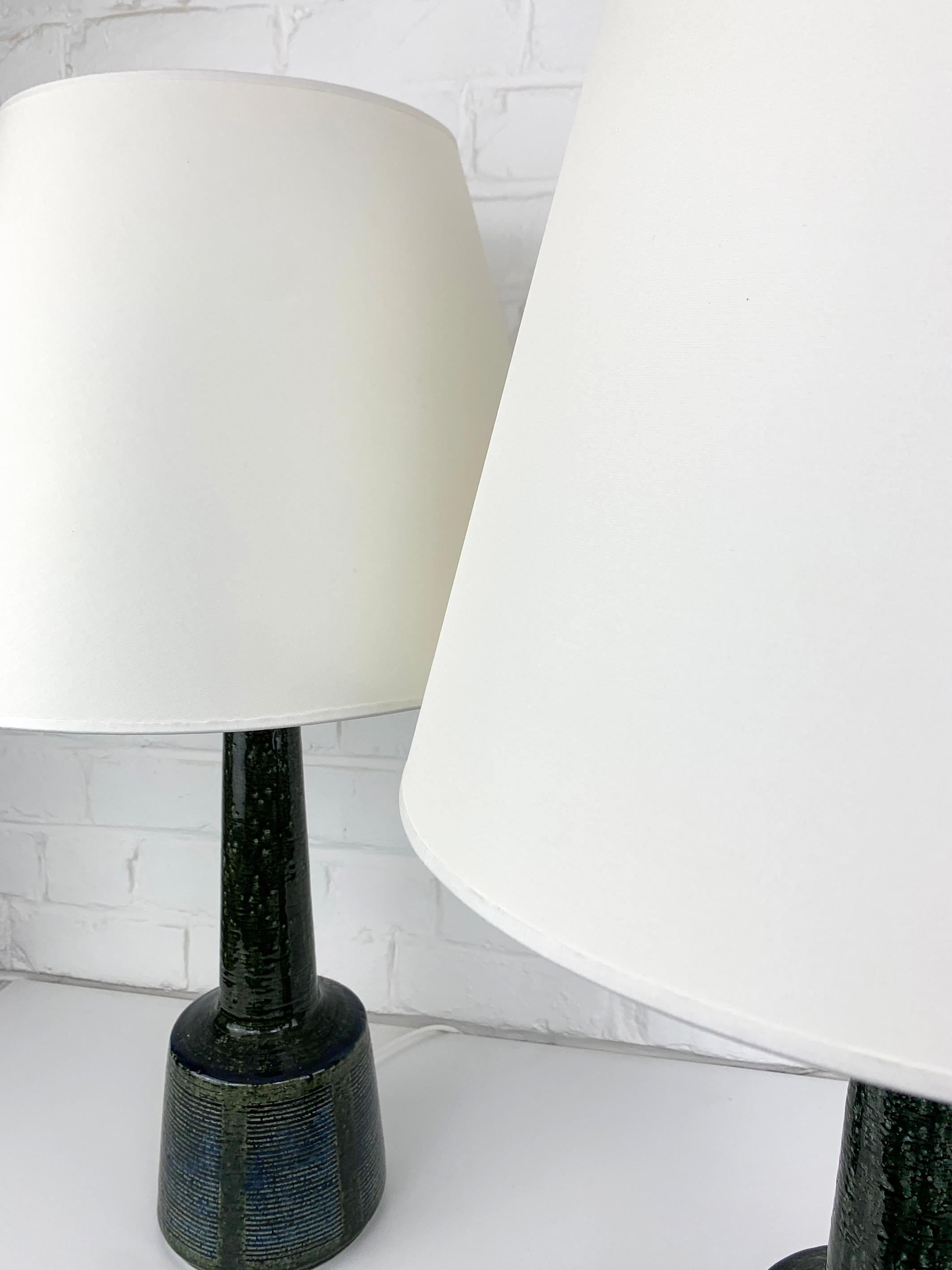Pair of Tall Ceramic Table Lamps by Palshus, Design by Esben Klint for Le Klint 7