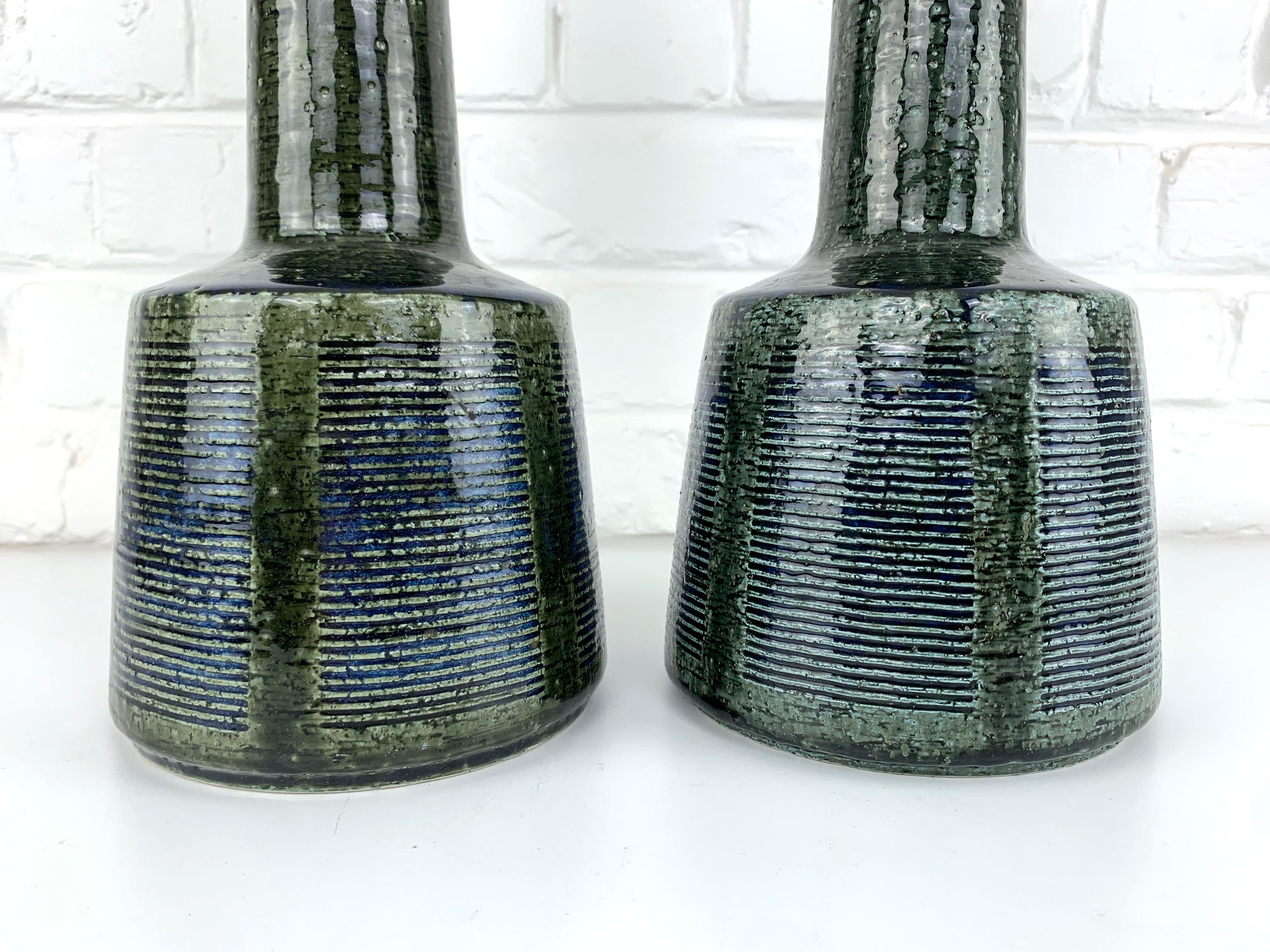 Pair of Tall Ceramic Table Lamps by Palshus, Design by Esben Klint for Le Klint 10