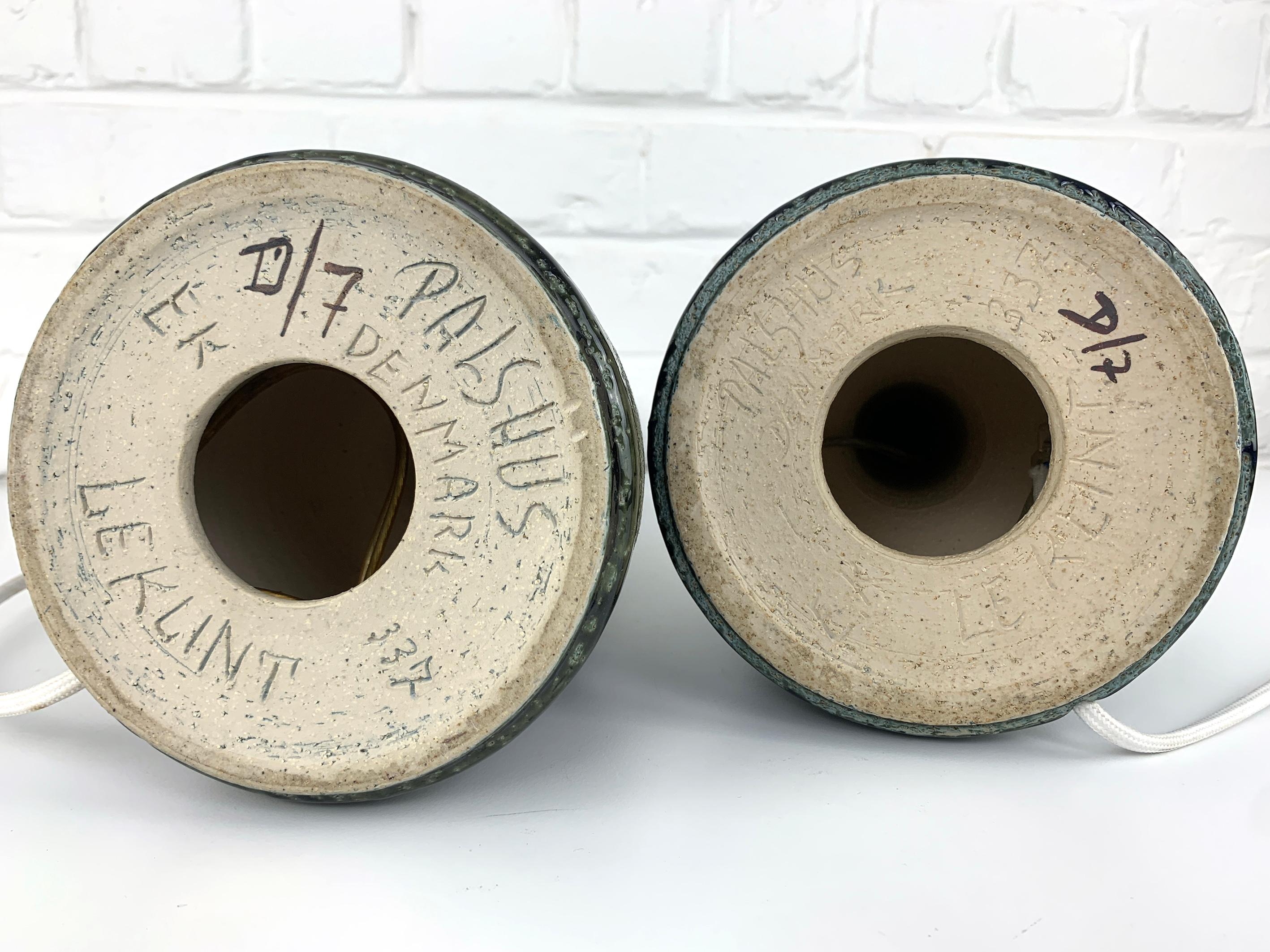 Pair of Tall Ceramic Table Lamps by Palshus, Design by Esben Klint for Le Klint 13