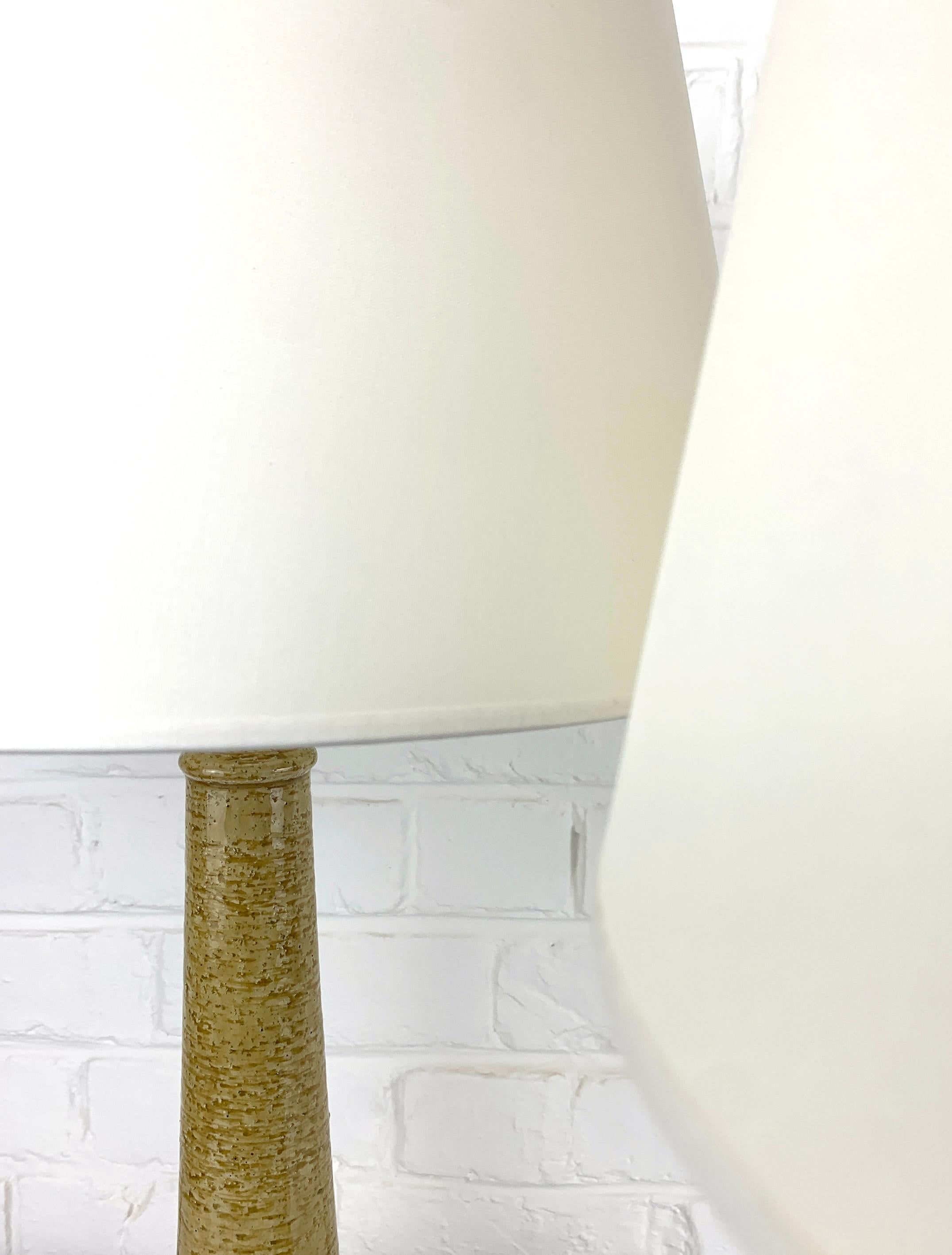 Glazed Pair of Tall Ceramic Table Lamps by Palshus, Design by Esben Klint for Le Klint For Sale