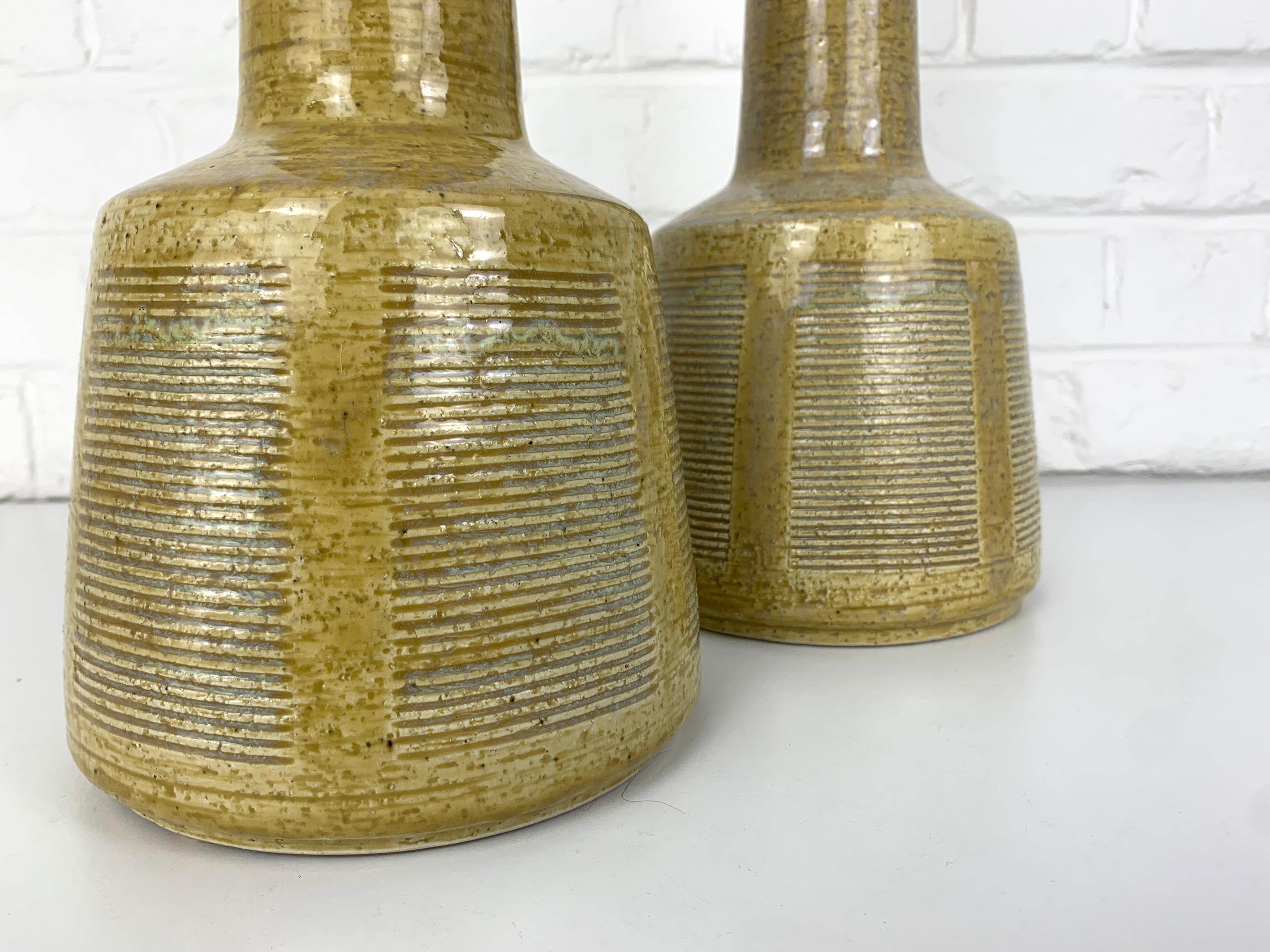 Pair of Tall Ceramic Table Lamps by Palshus, Design by Esben Klint for Le Klint For Sale 2
