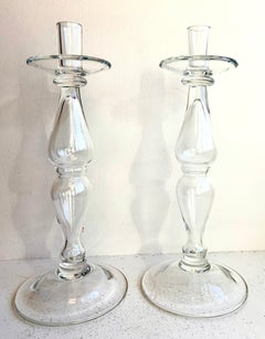 Pareja de candelabros altos de cristal de William Yeoward Crystal, Londres, Reino Unido