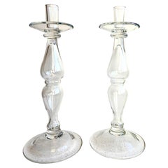 Pareja de candelabros altos de cristal de William Yeoward Crystal, Londres, Reino Unido