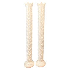 Pair of Tall Decorative Palm Columns