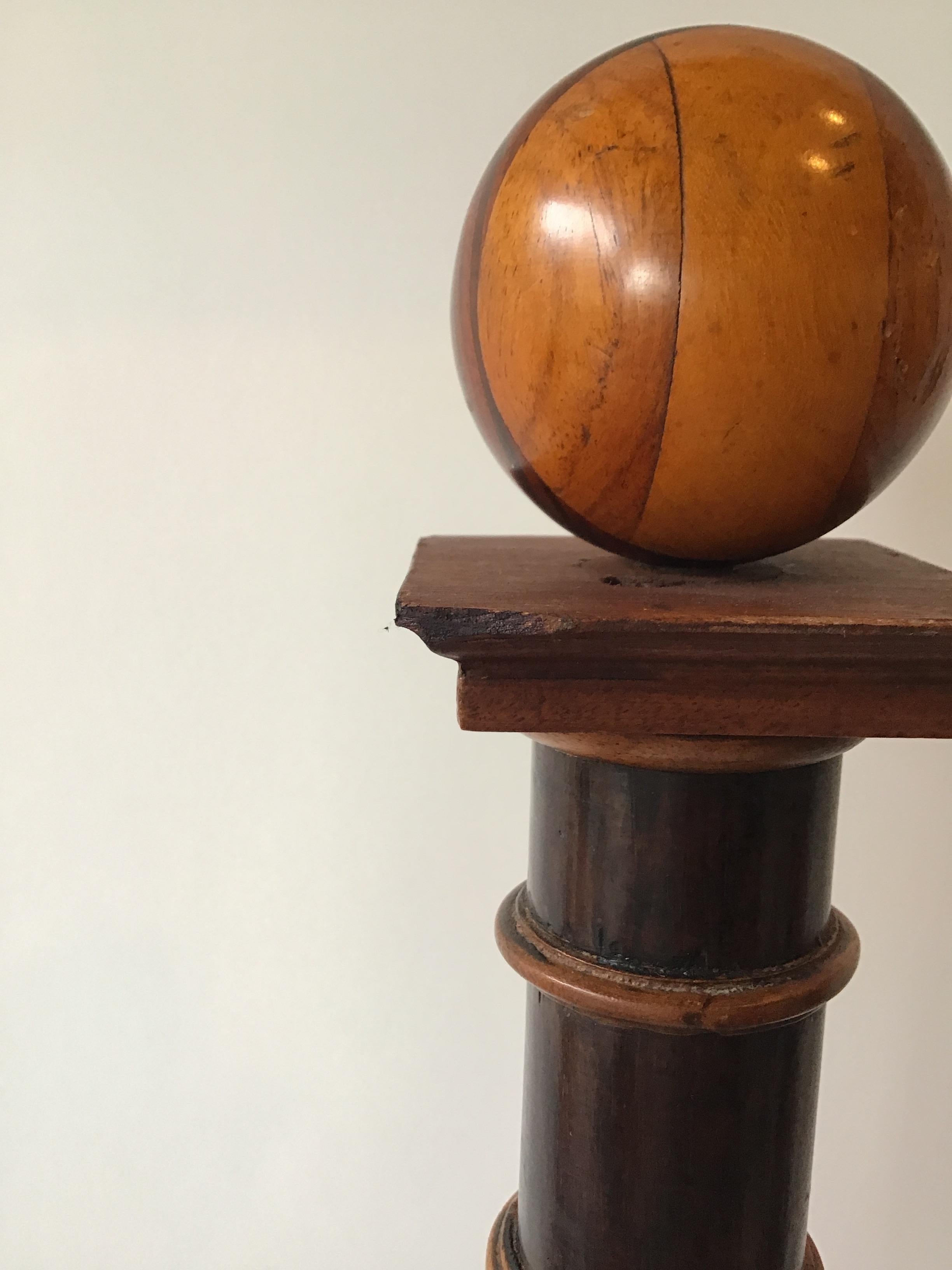Pair of Tall Decorative Wood Columns In Good Condition In Tarrytown, NY
