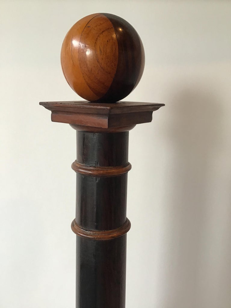 Pair of Tall Decorative Wood Columns For Sale at 1stDibs