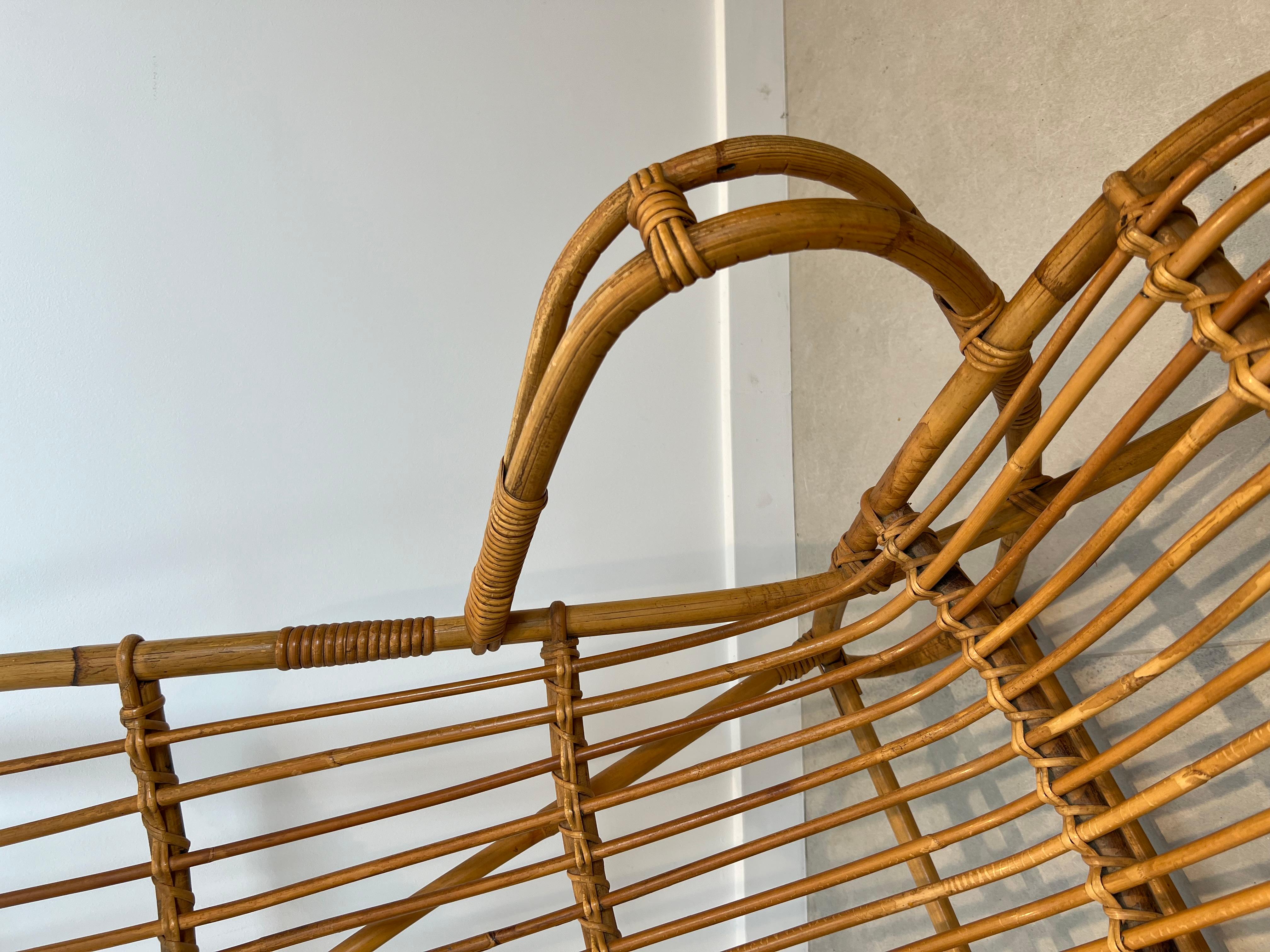 Paire de fauteuils hauts en rotin Design/One en vente 4