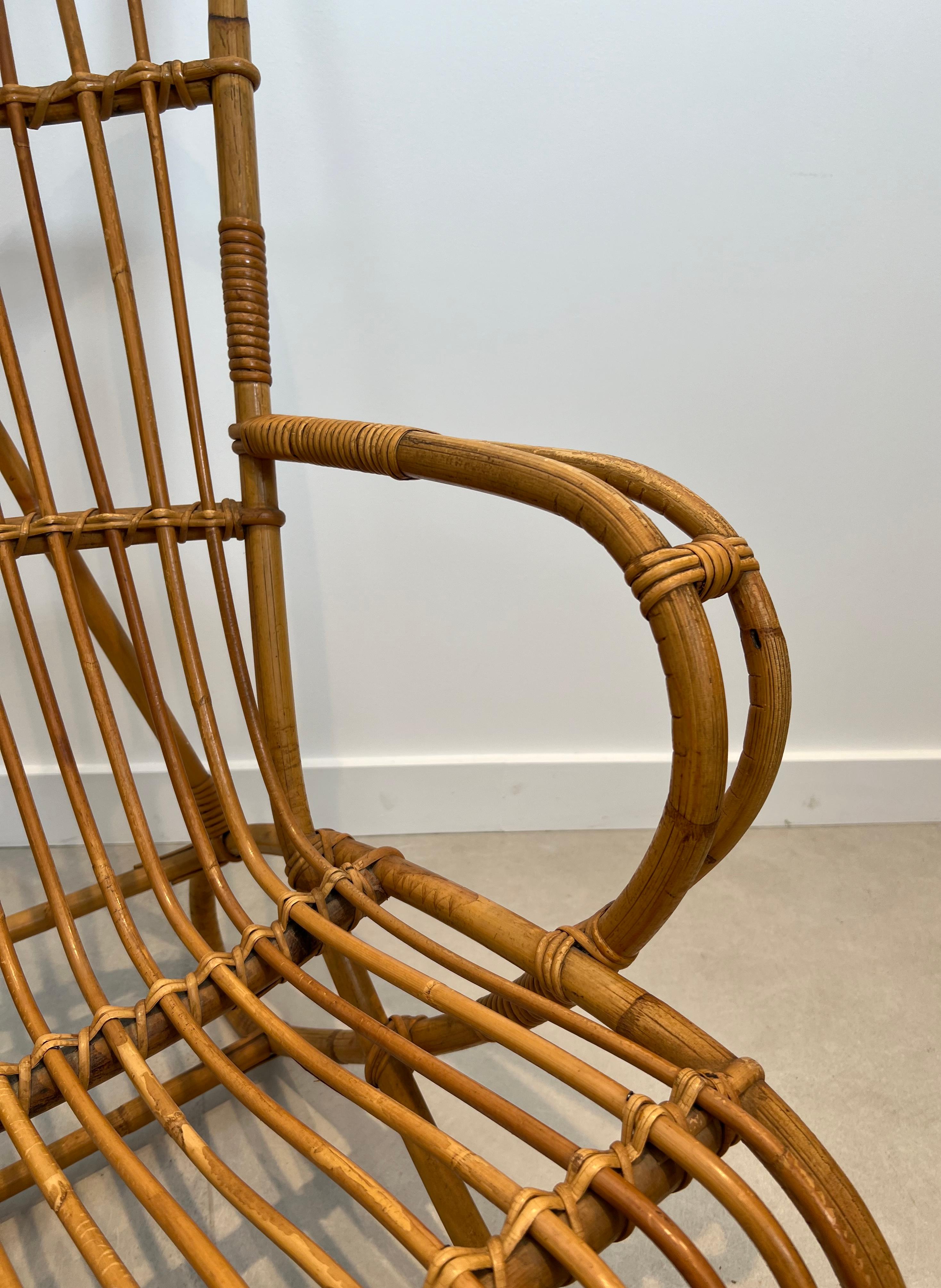 Paire de fauteuils hauts en rotin Design/One en vente 10