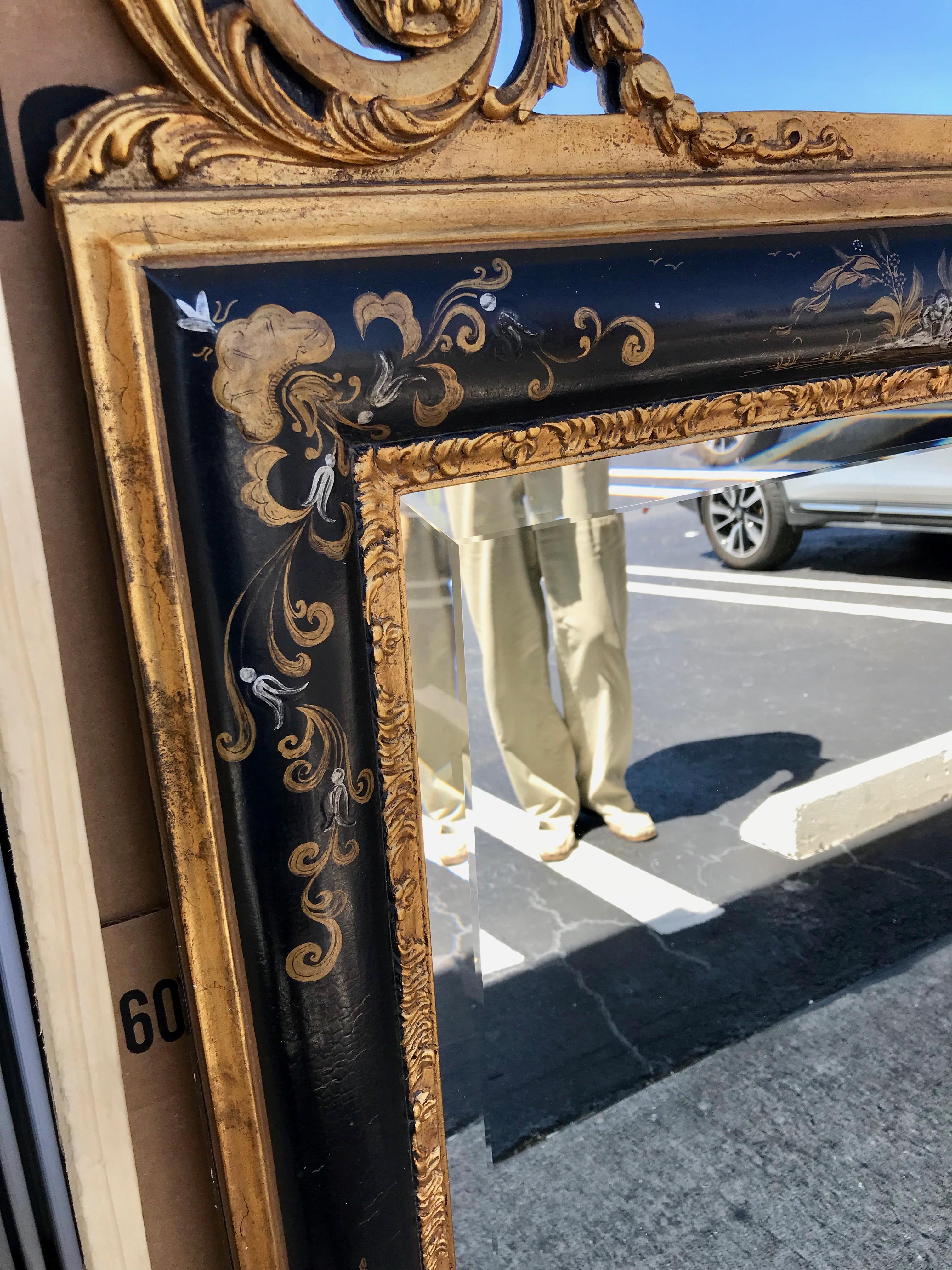 Pair of Tall Designer Chinoiserie Mirrors For Sale 10