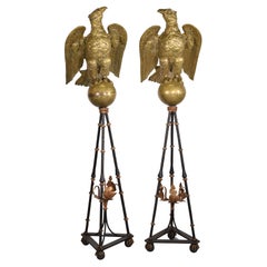 Pair of Tall Eagle Lecterns, Bronze, Etc, 16th Century and Later