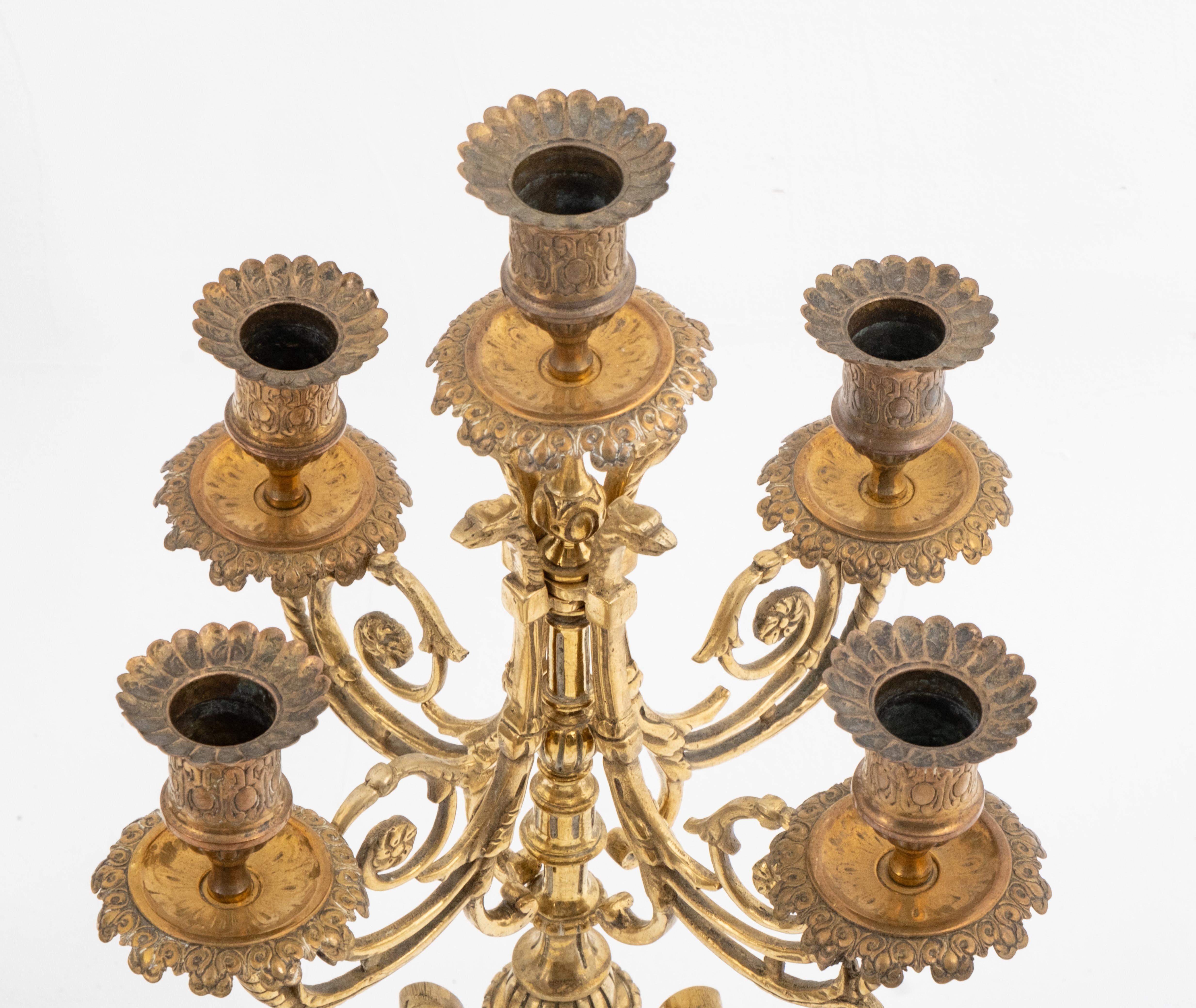 I candelabri Eleg sono caratterizzati da dettagli intricati, con eleganti bracci a spirale e motivi classici tipici del design Luigi XVI. Ogni candelabro contiene più candele.

Misure: 21 1/4 x 8 1/4 x 7 3/4 pollici (54 x 21 x 19,7 cm)