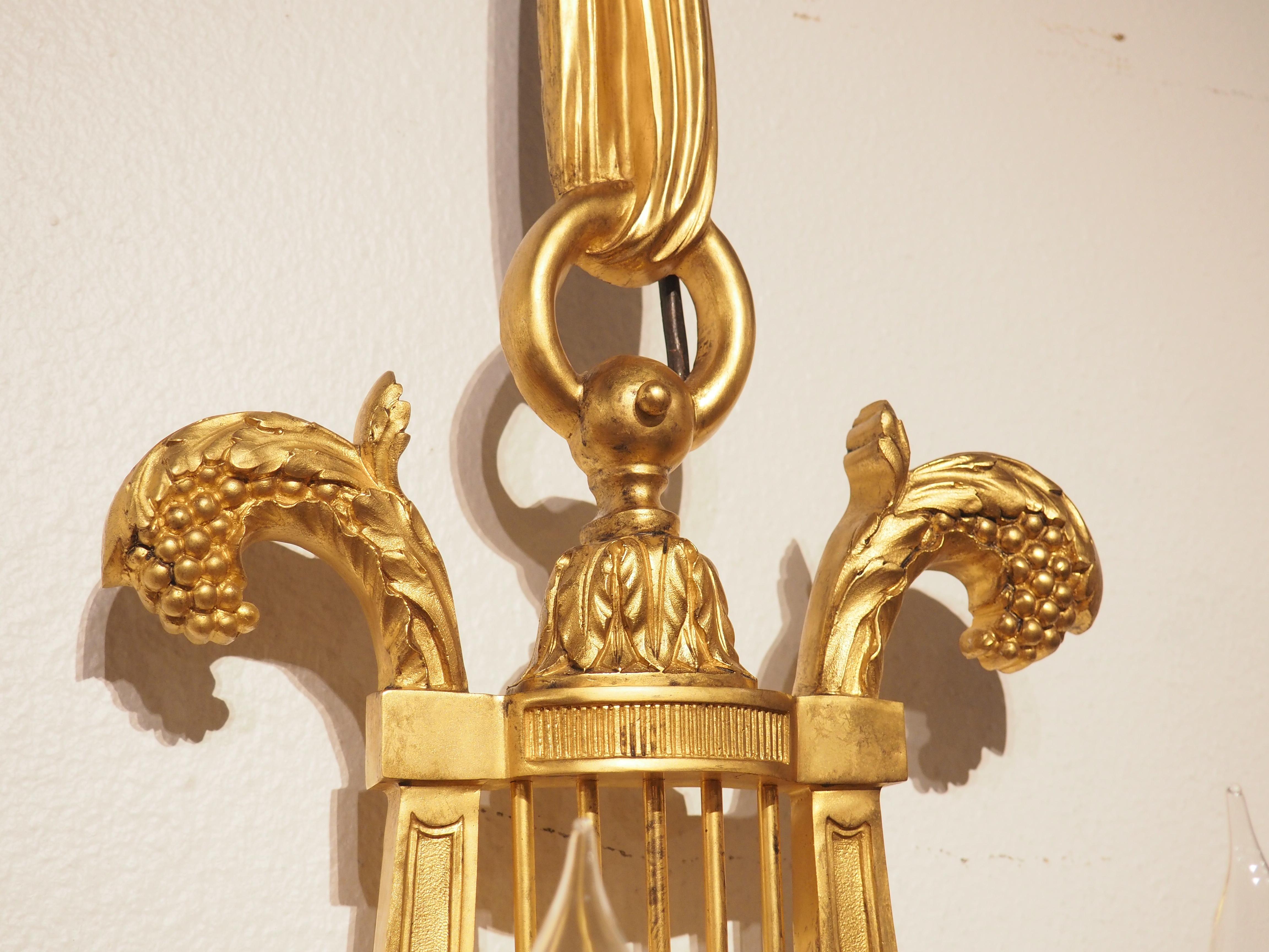 Pair of Tall French Louis XVI Style Gilt Bronze Sconces, C. 1880 For Sale 12