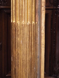 Pair of Tall French Neoclassical Giltwood Columns, Circa 1810
