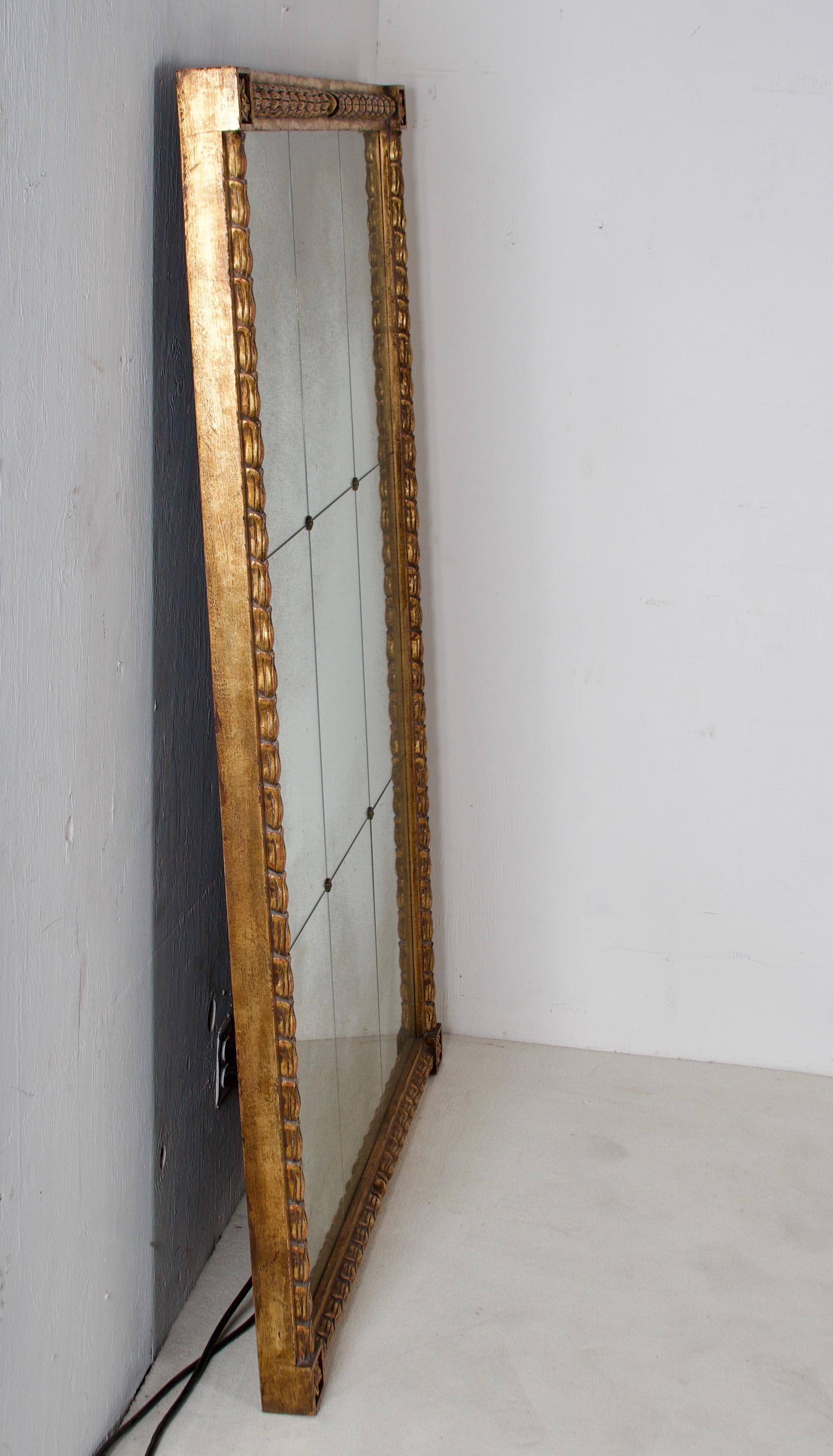Pair of tall Giltwood Mirrors in the Hollywood Regency Style 11