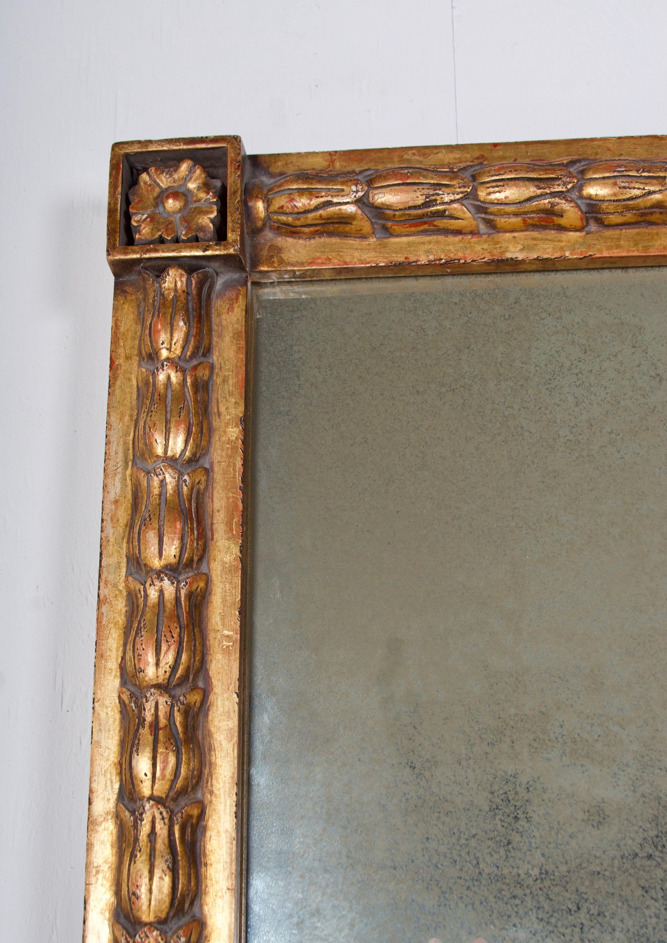 American Pair of tall Giltwood Mirrors in the Hollywood Regency Style