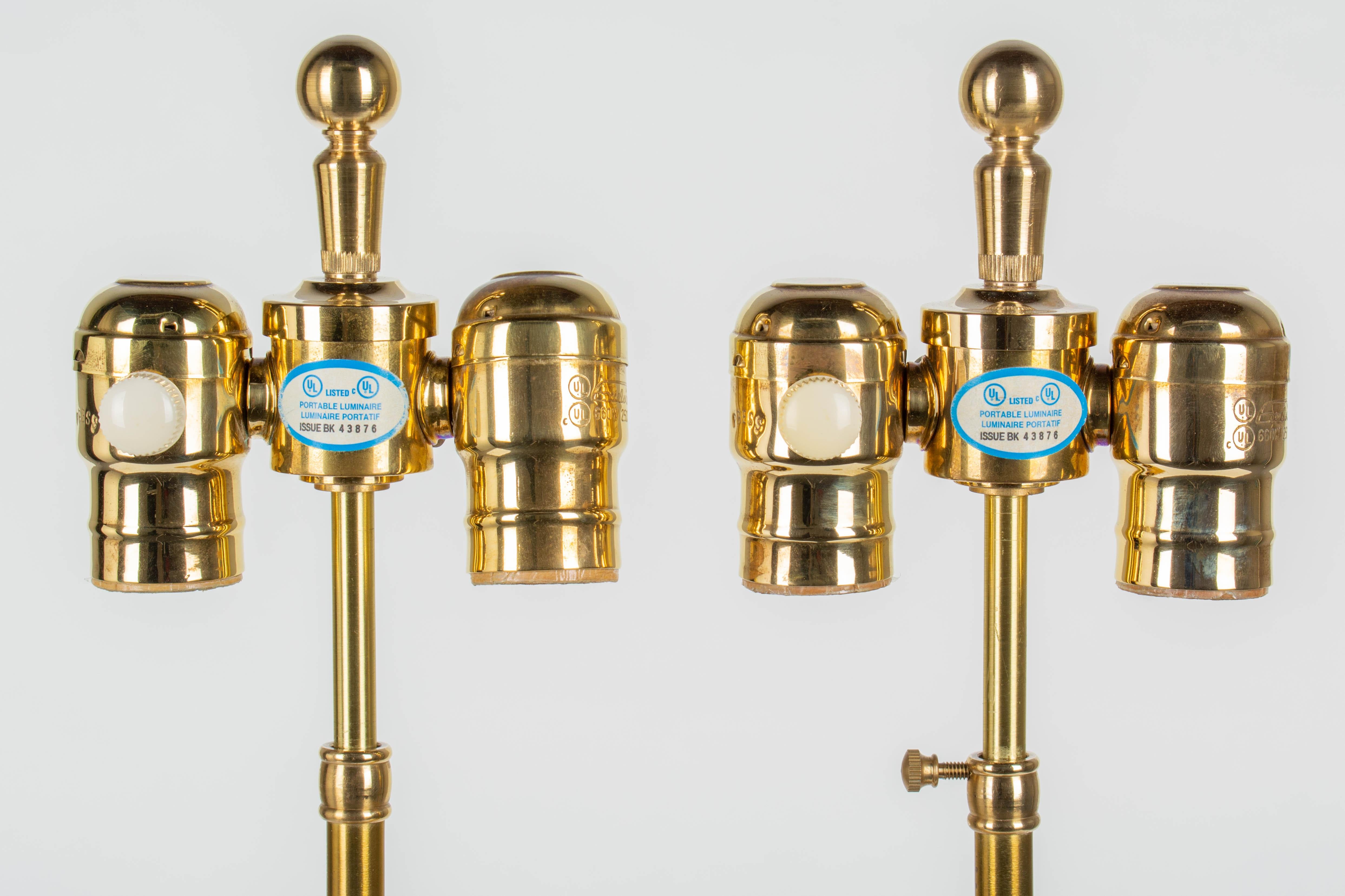 Murano Gold Glass Lamps Pair 3