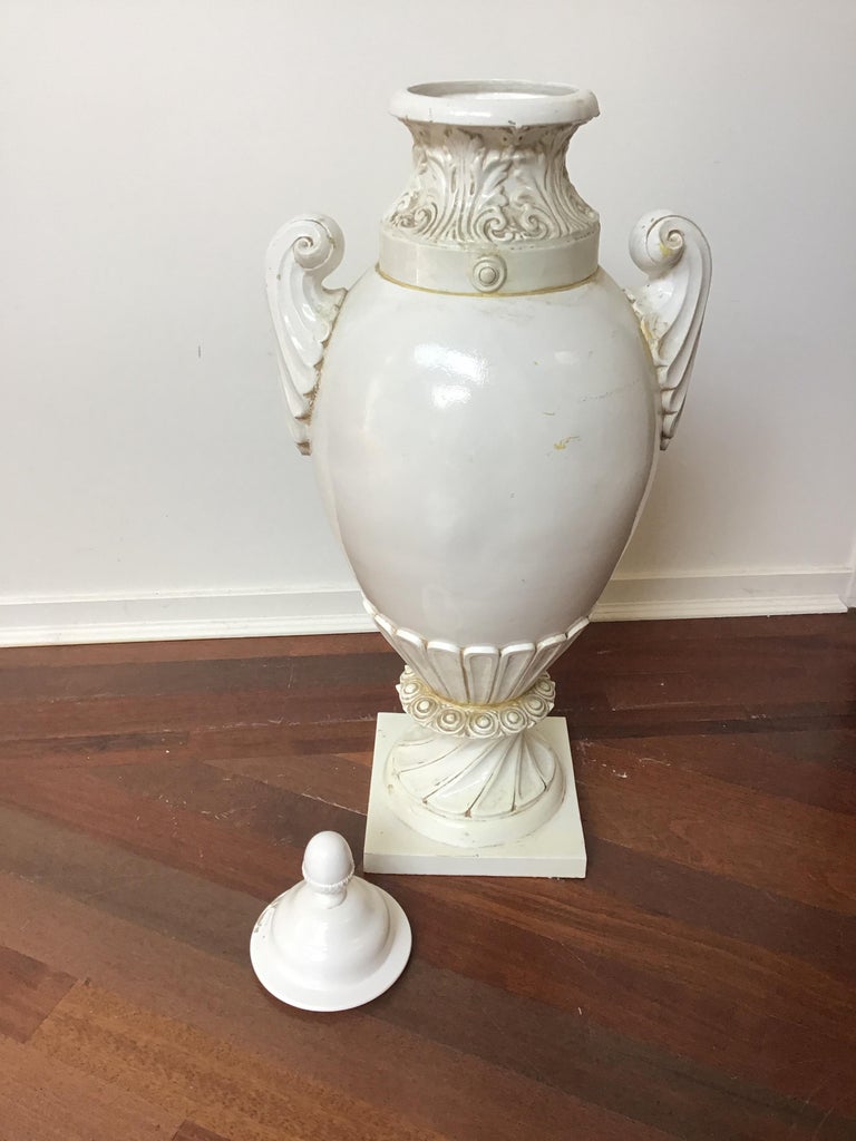 Pair of Tall Italian Ceramic Urns at 1stDibs italian urns, tall ceramic urns
