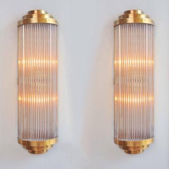 Pair of Tall Italian Ravello Wall Lights with 3 tier detail