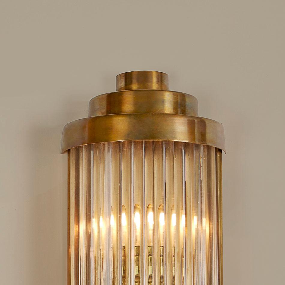 Pair of Tall Italian Ravello Wall Lights with 3 Tier Detail For Sale 1