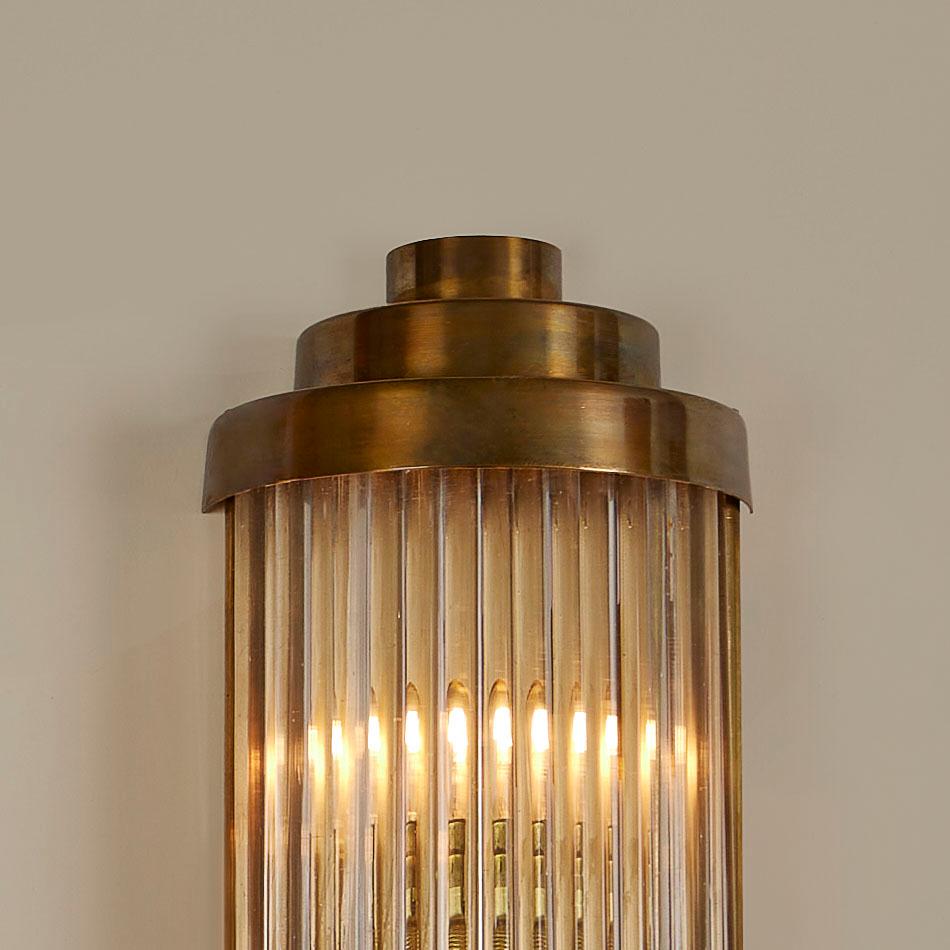 Pair of Tall Italian Ravello Wall Lights with 3 Tier Detail For Sale 2