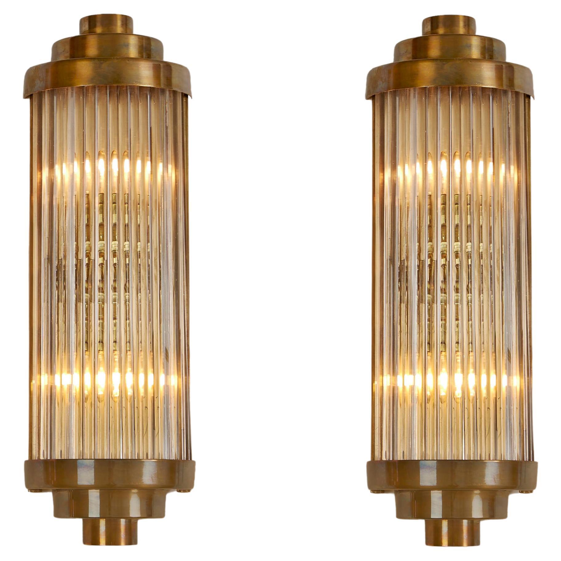 Pair of Medium Italian Ravello Wall Lights with 3 Tier Detail