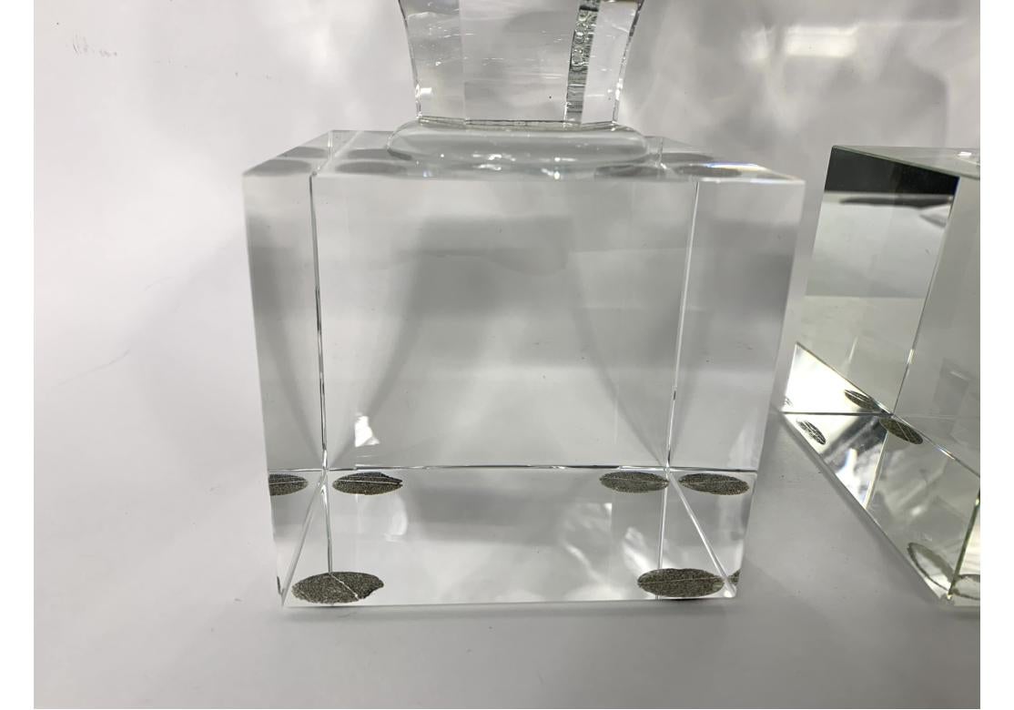 XXIe siècle et contemporain Pair Of Tall Lead Crystal Obelisks Attributed To John Richards en vente