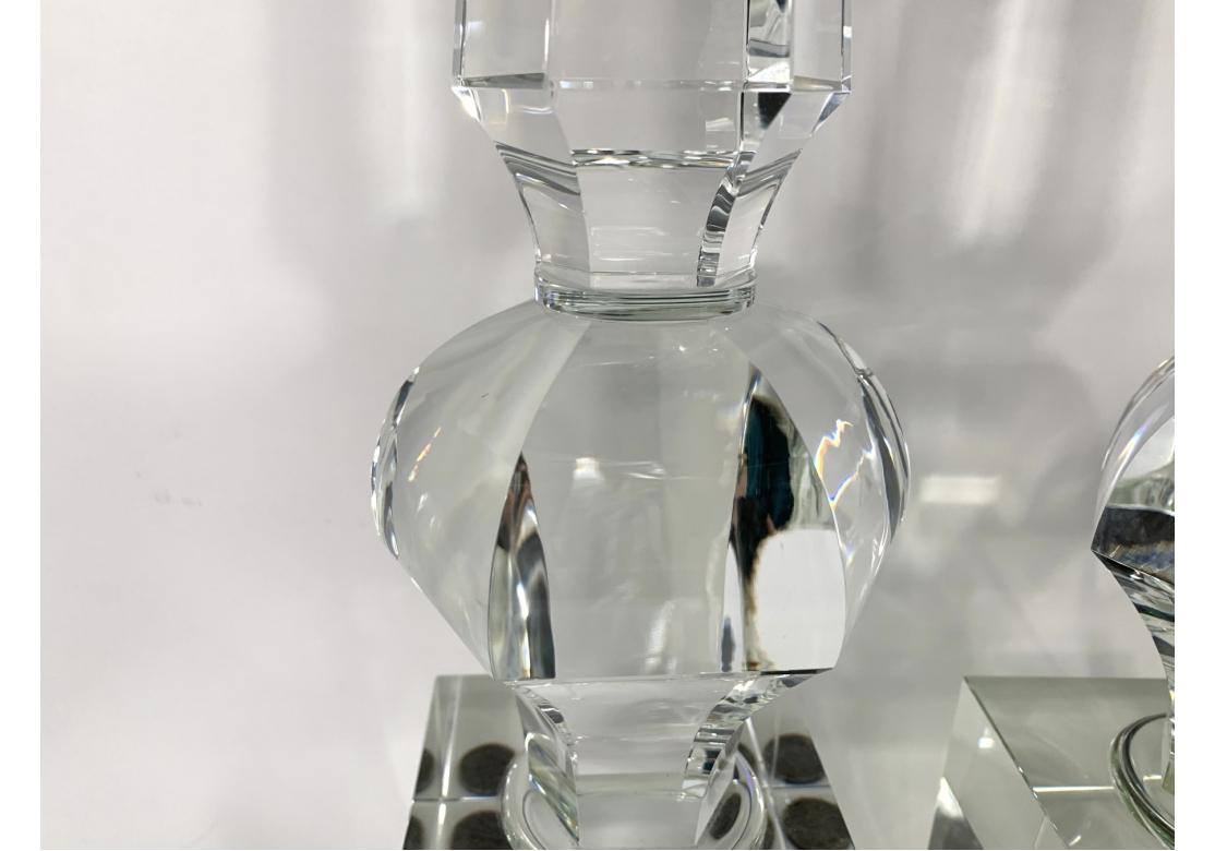 Pair Of Tall Lead Crystal Obelisks Attributed To John Richards en vente 3