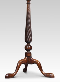 Pair of tall mahogany lamp tables