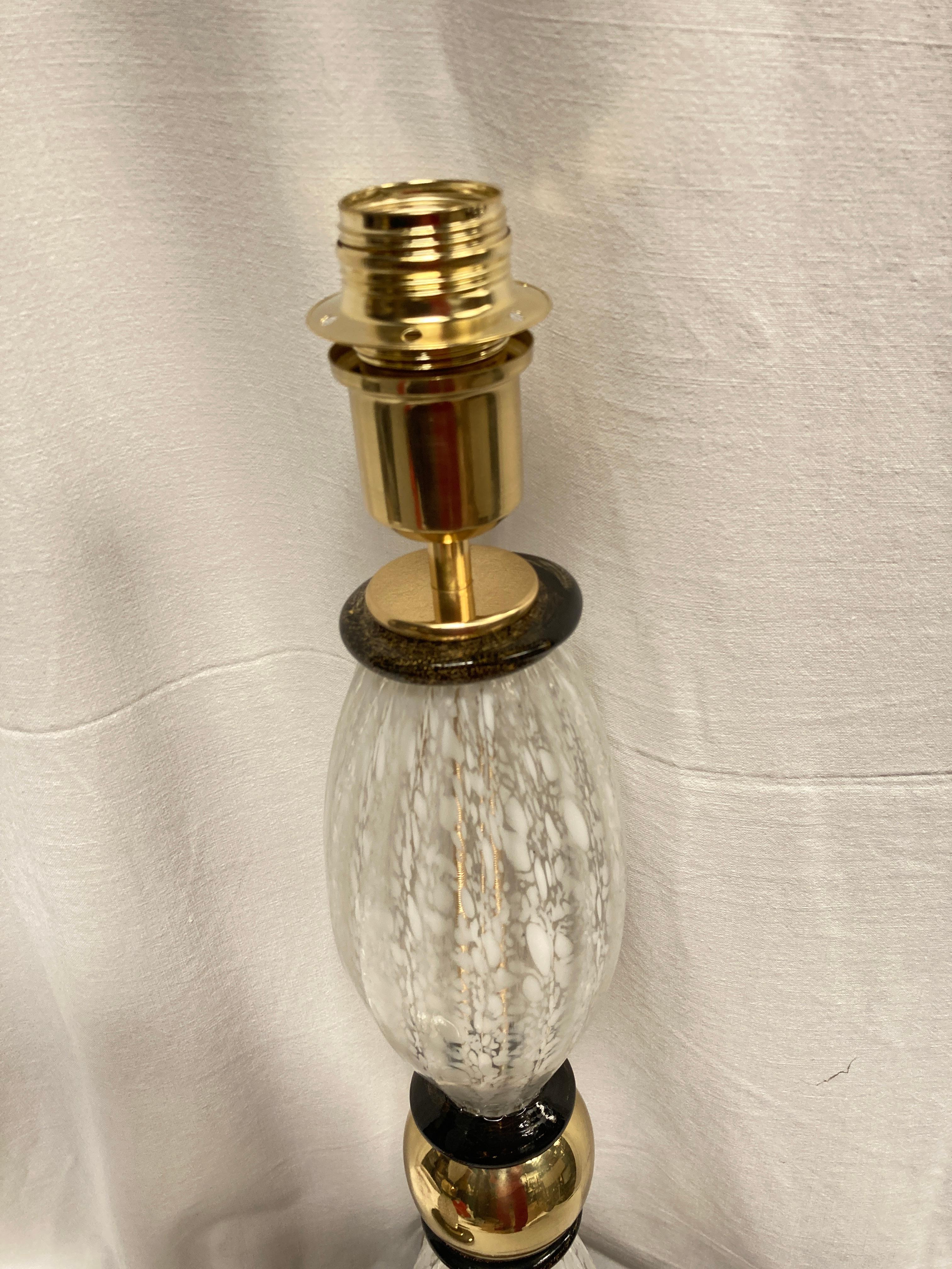 Paire de lampes hautes en verre de Murano dans le style de Veronèse en vente 1