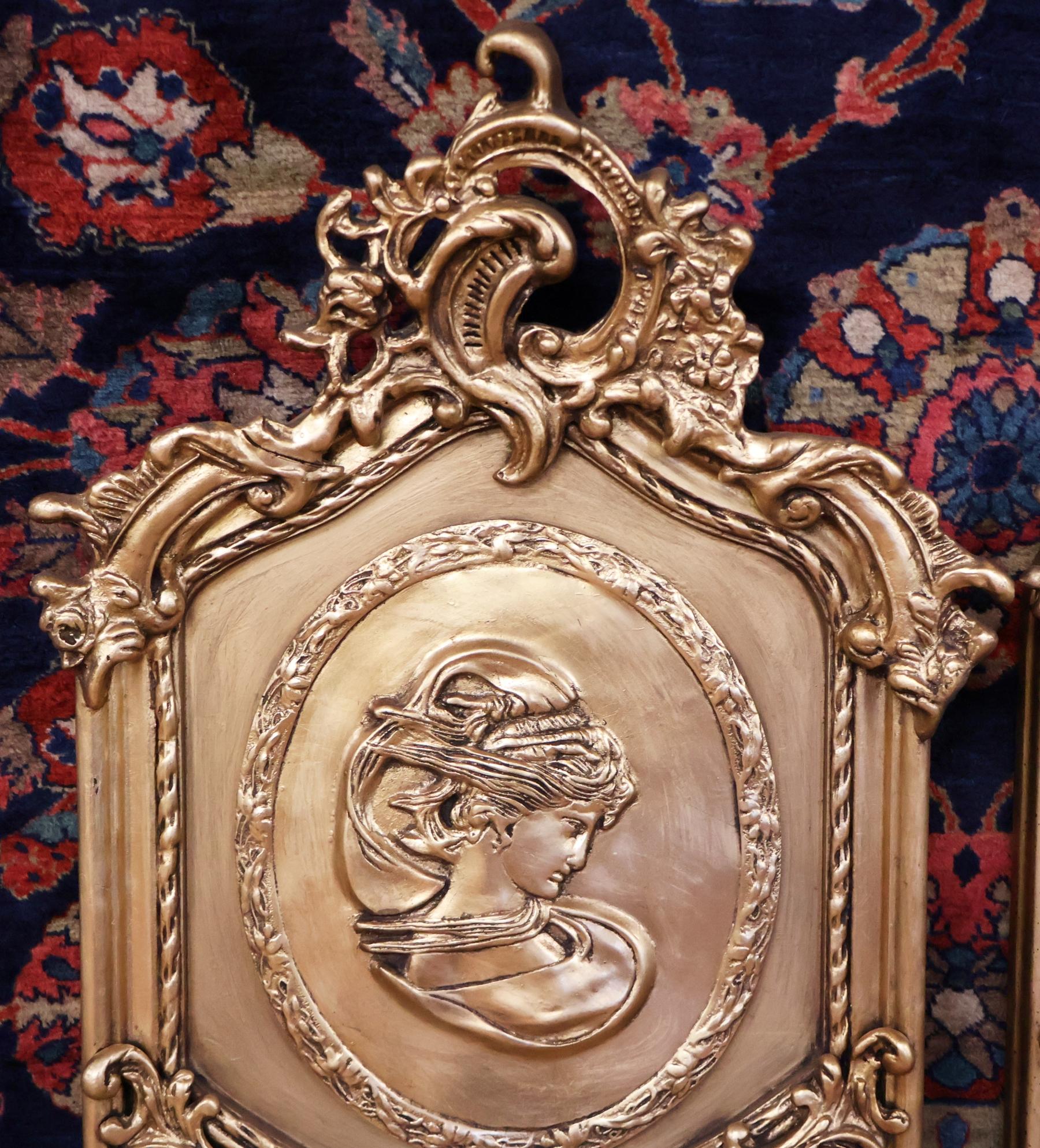 Pair of Tall Narrow Louis XV French Style Gold Figural Beveled Glass Mirrors For Sale 8