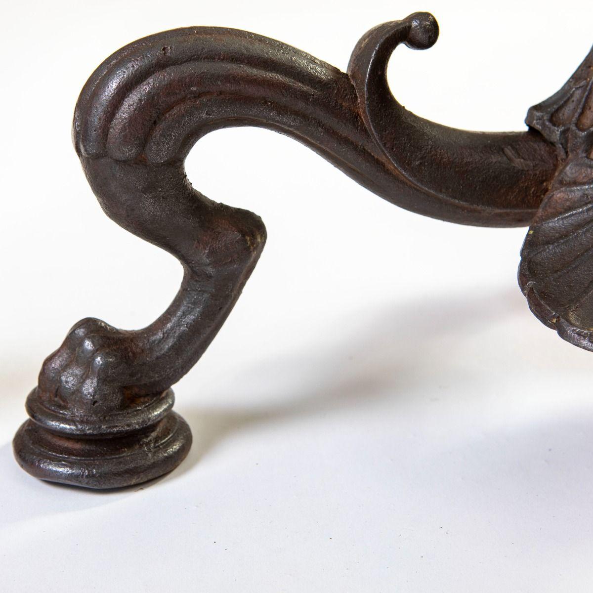 Pair of Tall Neoclassical Wrought Iron Torcheres, Late 1800s, Bindesbøll For Sale 8