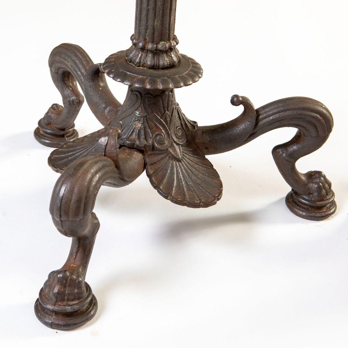 Pair of Tall Neoclassical Wrought Iron Torcheres, Late 1800s, Bindesbøll For Sale 1
