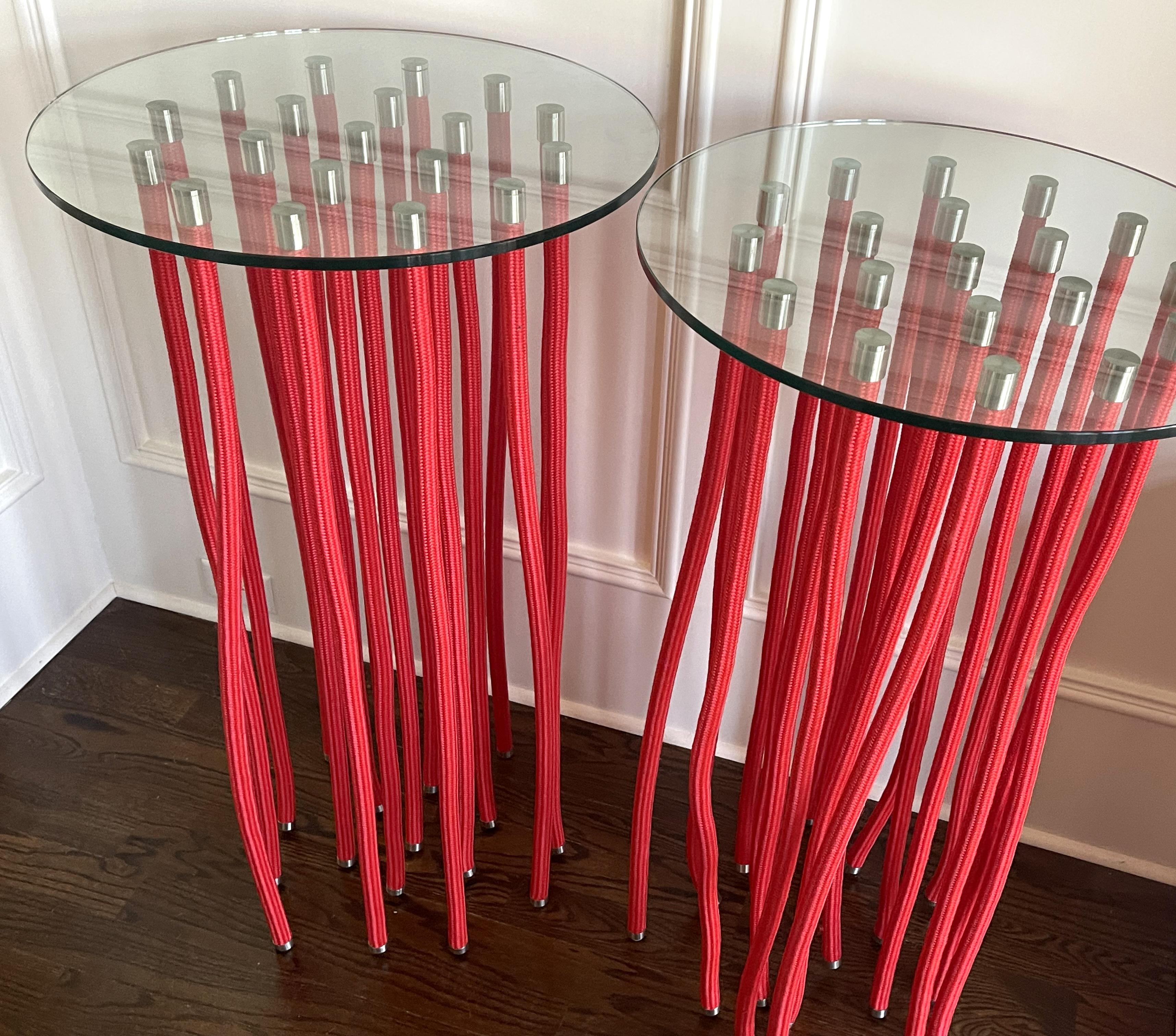 Italian Pair of Tall ORG tables by Fabio Novembre for Cappellini For Sale