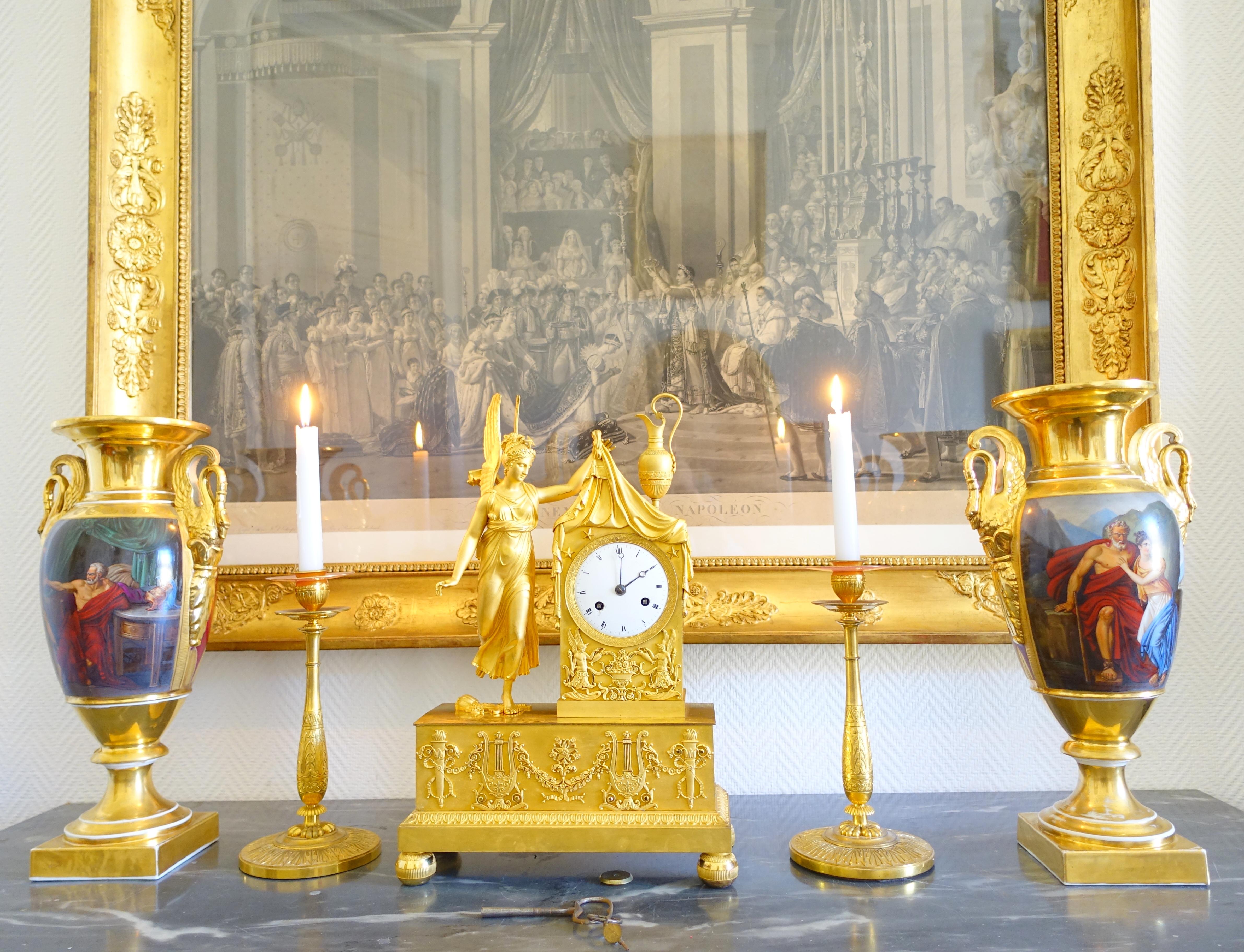 Empire Paris porcelain tall vases in the taste of Darte circa 1810 - 16