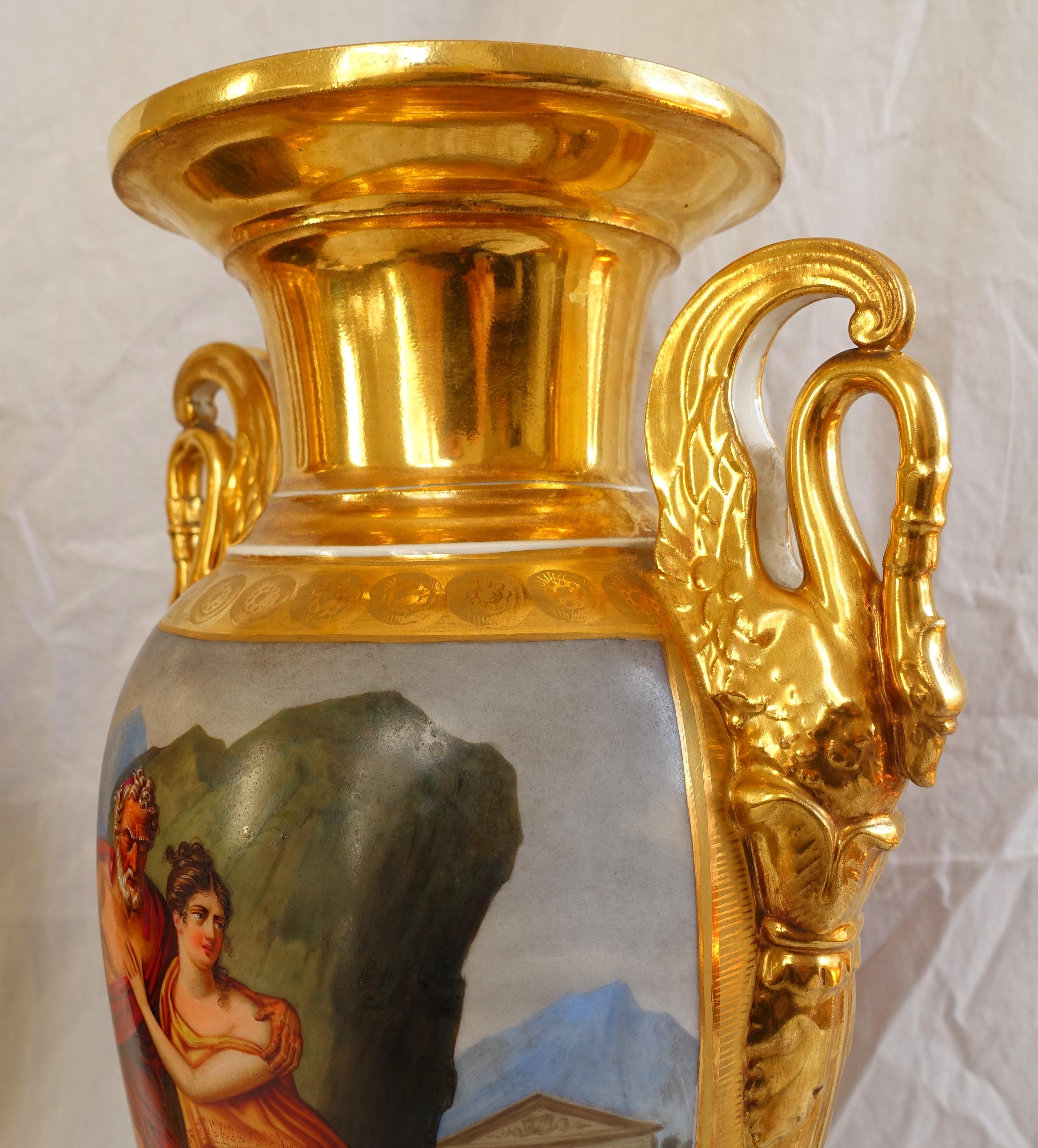 Empire Paris porcelain tall vases in the taste of Darte circa 1810 - 16