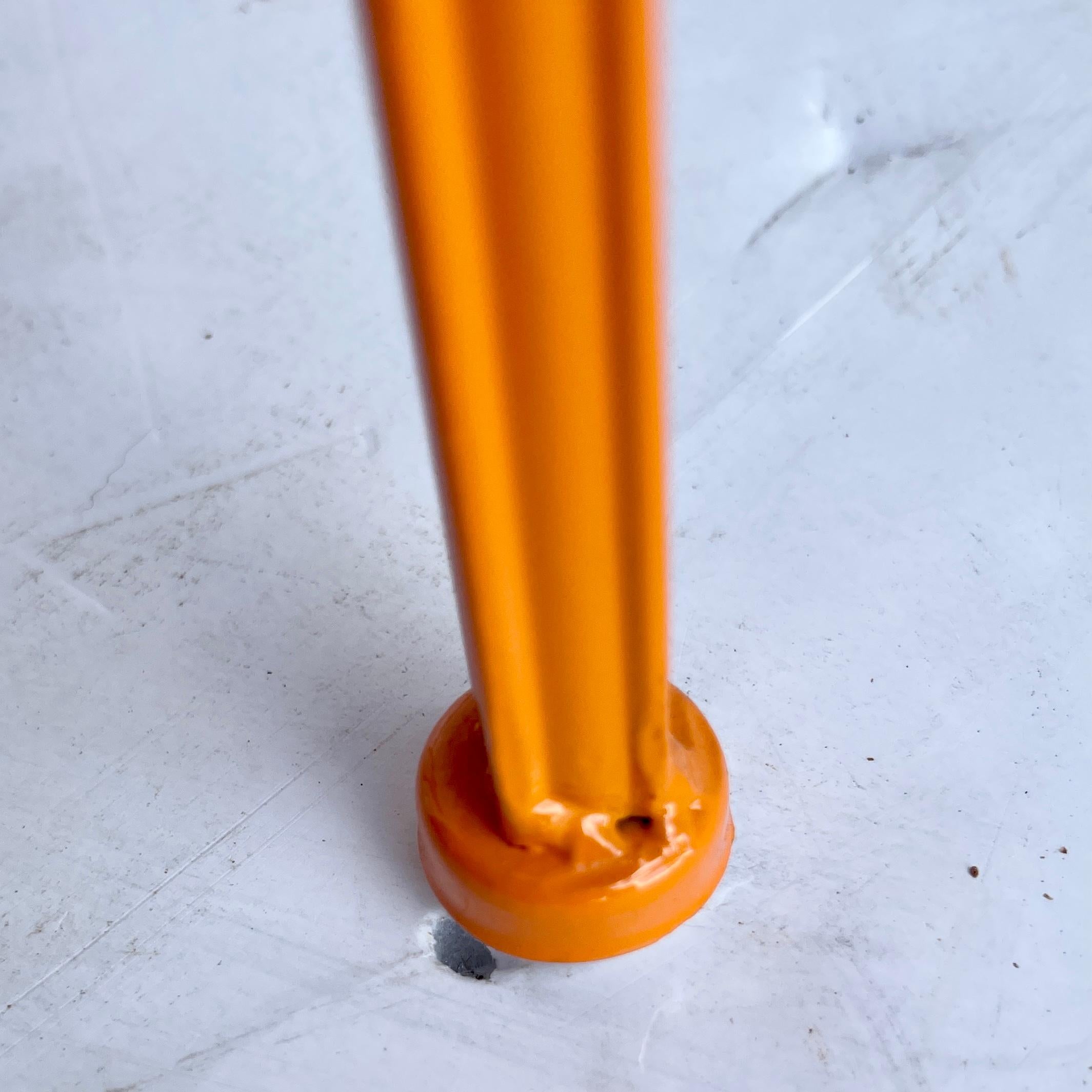 Pair of Plant Stands, Powder-Coated Orange 5