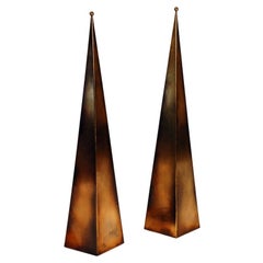 Pair of Tall 'Pyramide' Console or Floor Lamps by Design Frères