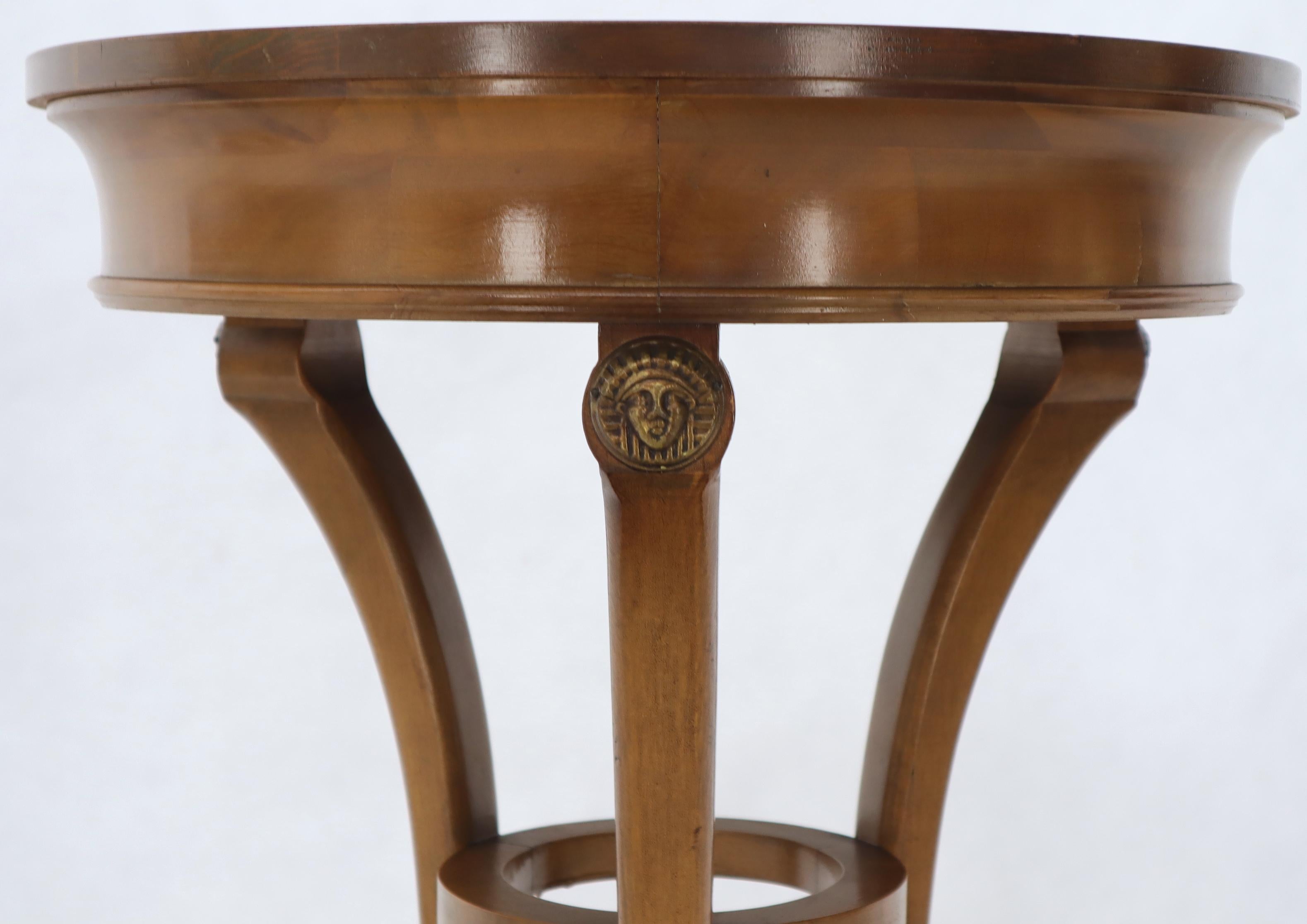 tall round wooden table