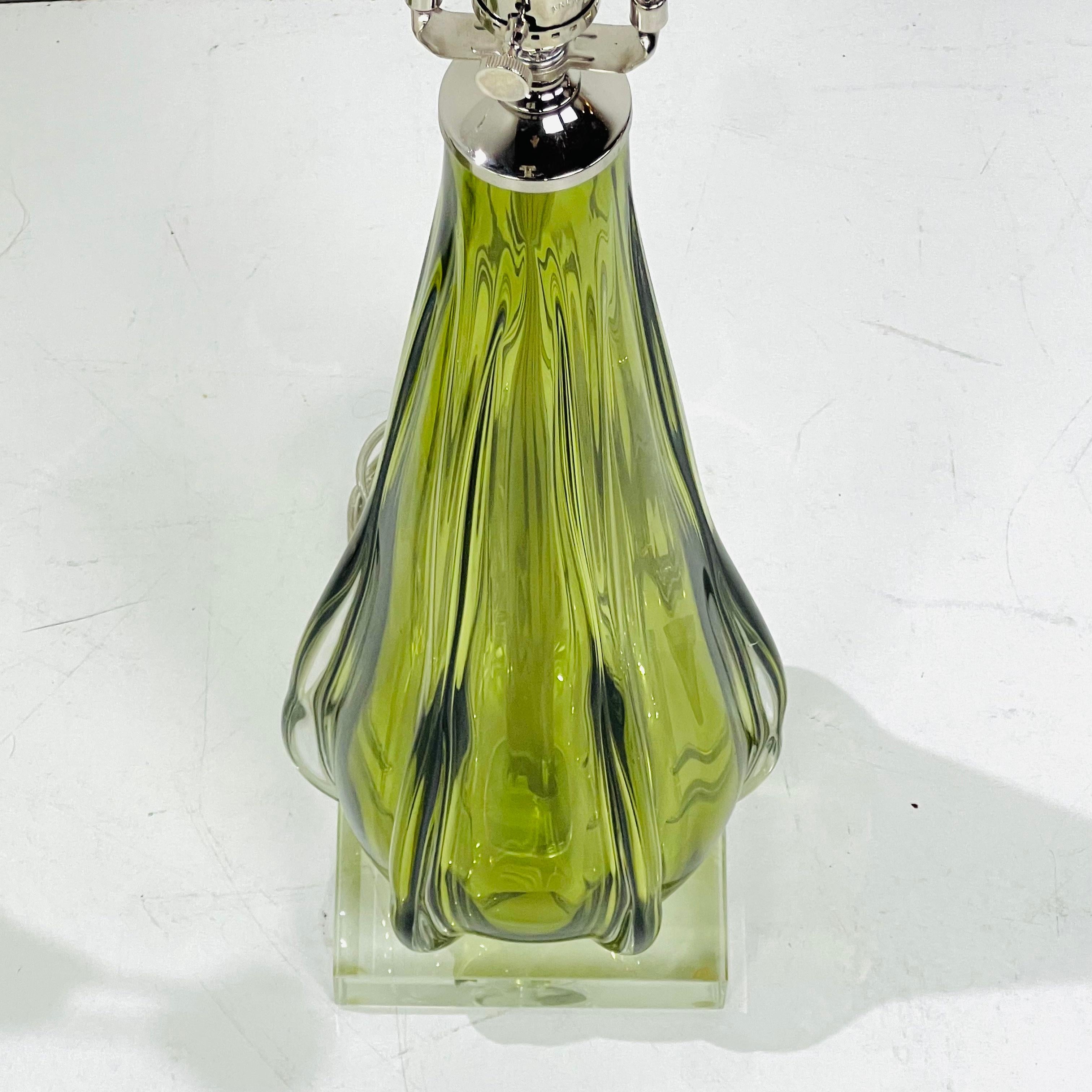 Pareja de sobremesas altas Seguso de Murano Glass Sommerso en venta 4