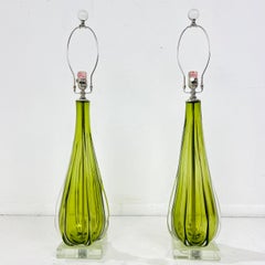 Pareja de sobremesas altas Seguso de Murano Glass Sommerso