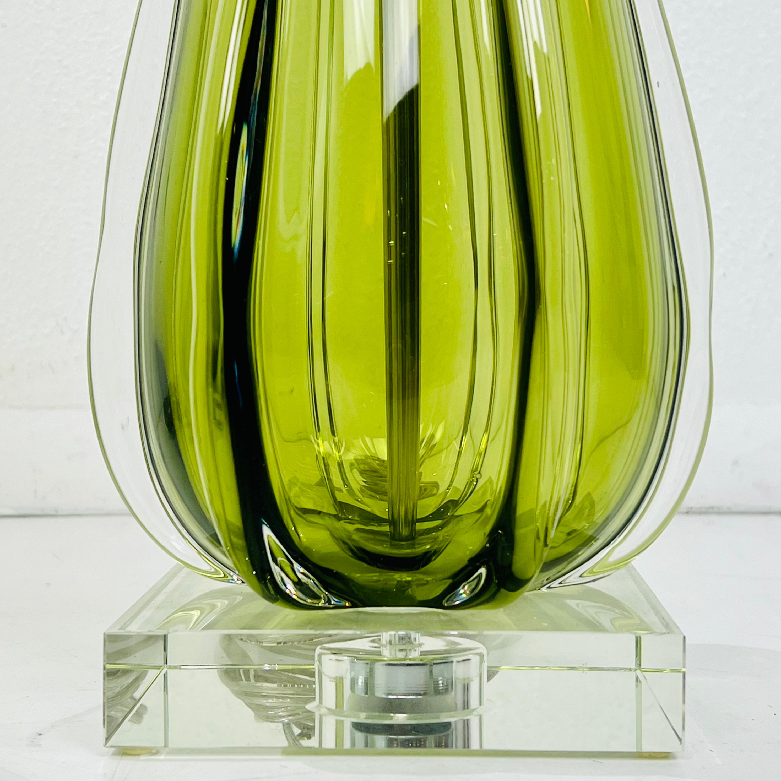 Pareja de sobremesas altas Seguso de Murano Glass Sommerso en Bueno estado para la venta en Dallas, TX