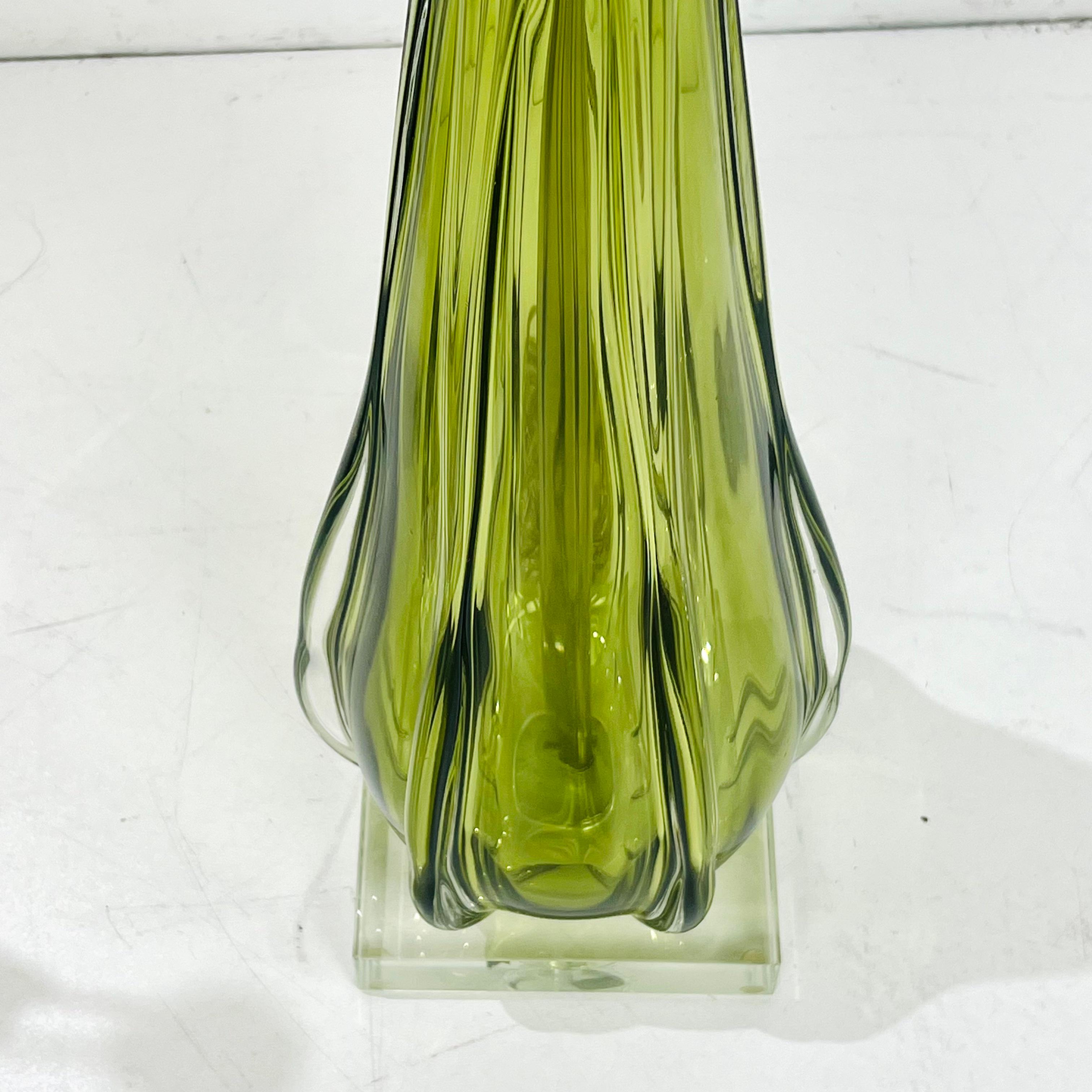 Pareja de sobremesas altas Seguso de Murano Glass Sommerso siglo XX en venta