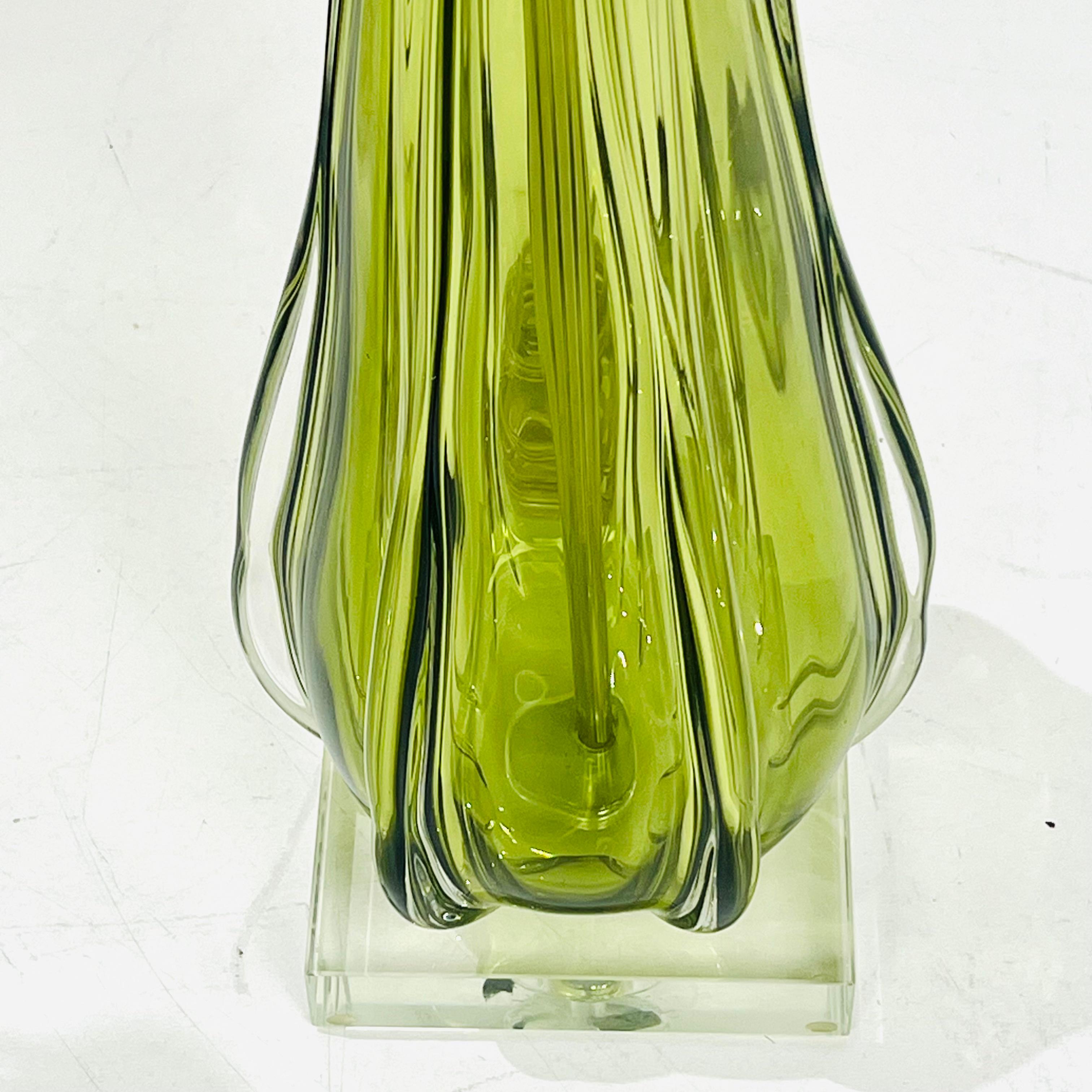 Pareja de sobremesas altas Seguso de Murano Glass Sommerso Cristal de Murano en venta