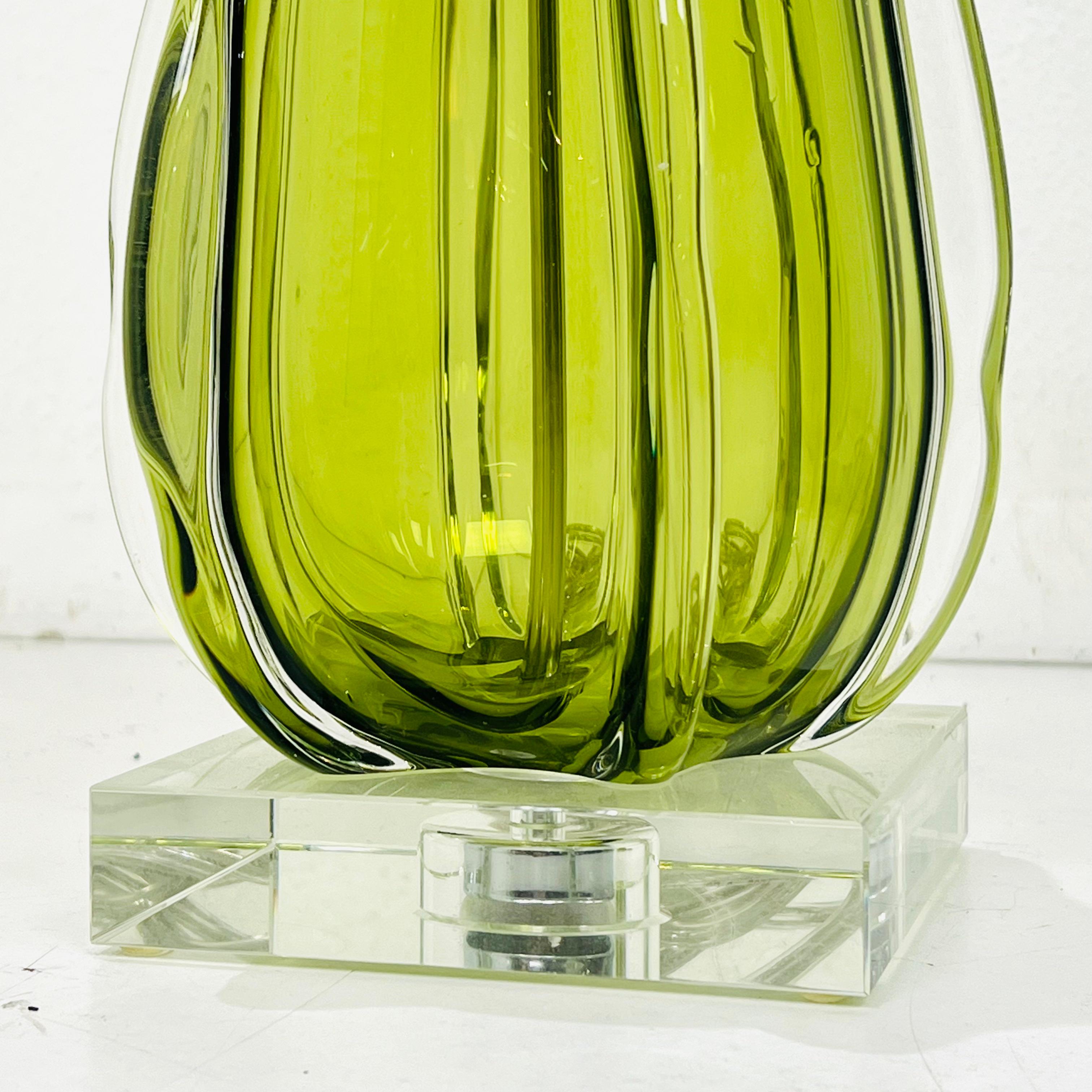 Pareja de sobremesas altas Seguso de Murano Glass Sommerso en venta 2