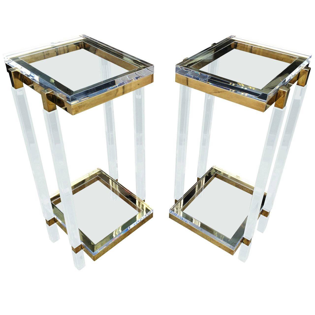 Pair of Tall Side Tables or Pedestals by Charles Hollis Jones For Sale