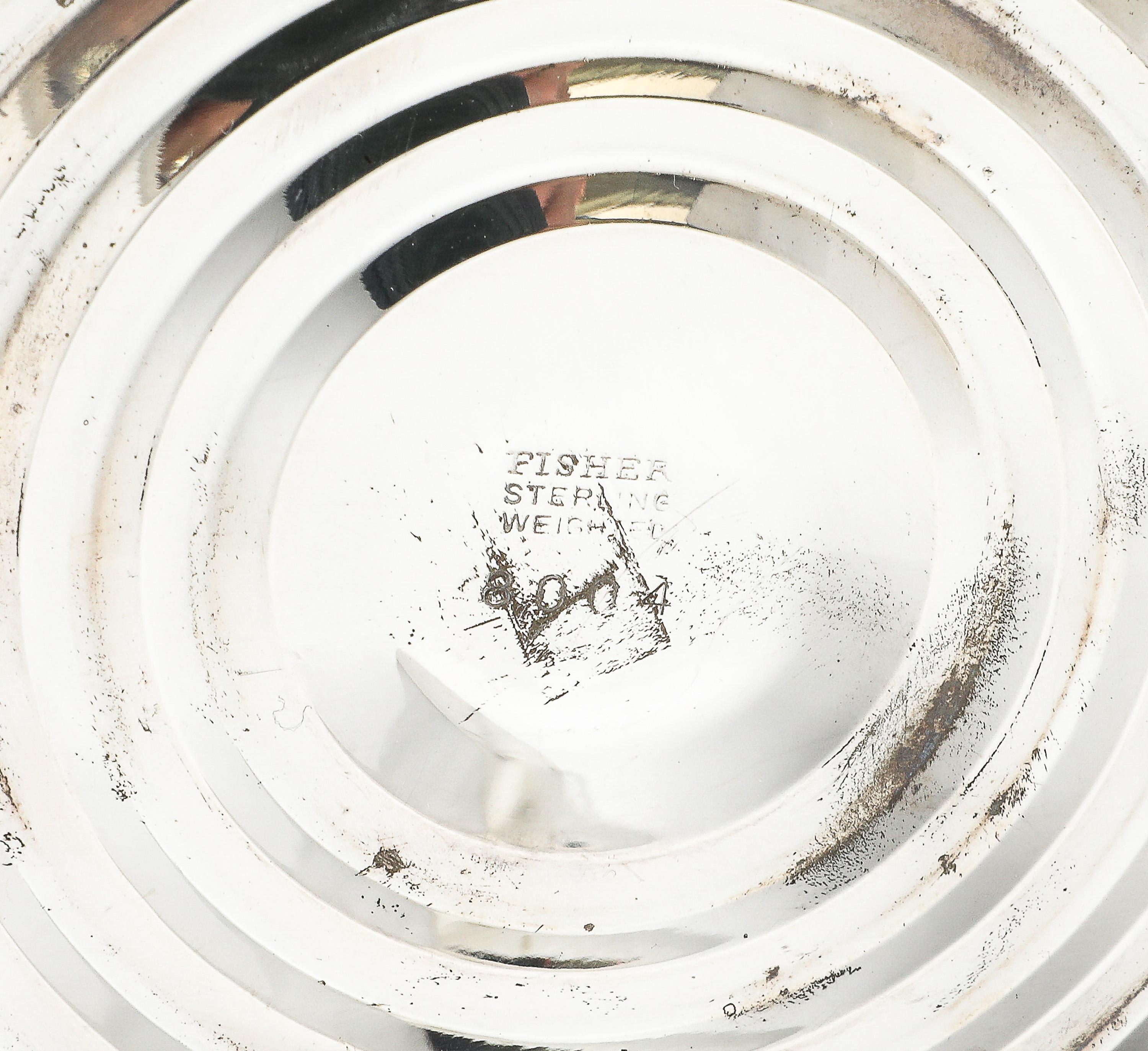 Pair of Tall Sterling Silver Art Nouveau-Style Flower-Form Candlesticks in vendita 12